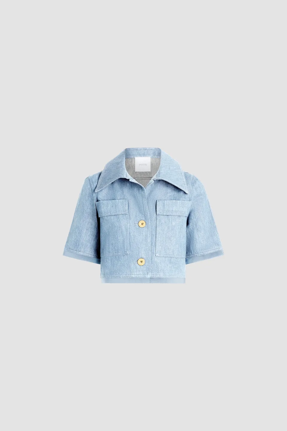 Patou Veste JA048 Denim Riviera Sky Blue manches courtes