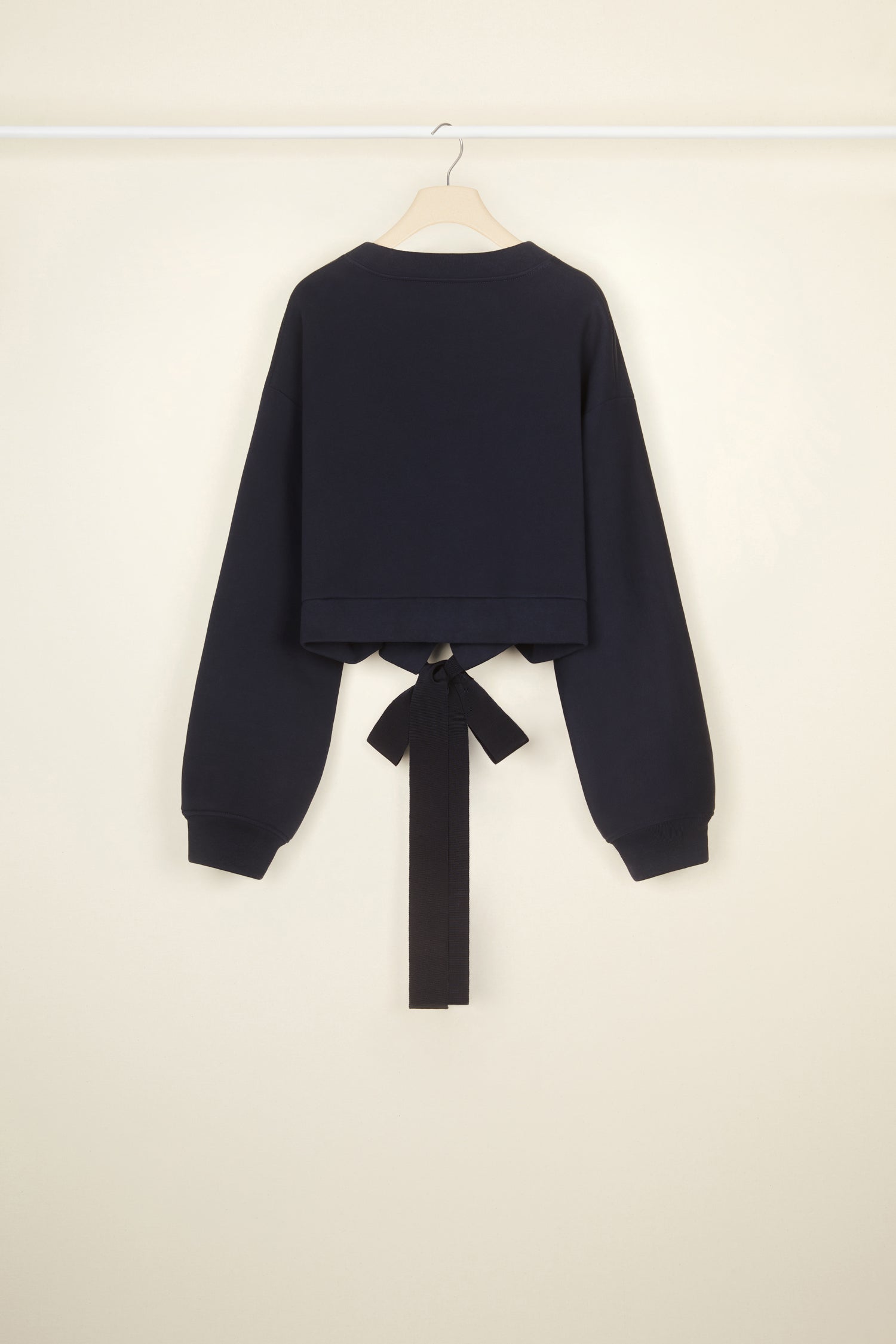 Patou JE036 sweat cropped coton bio bleu marine XS-XL