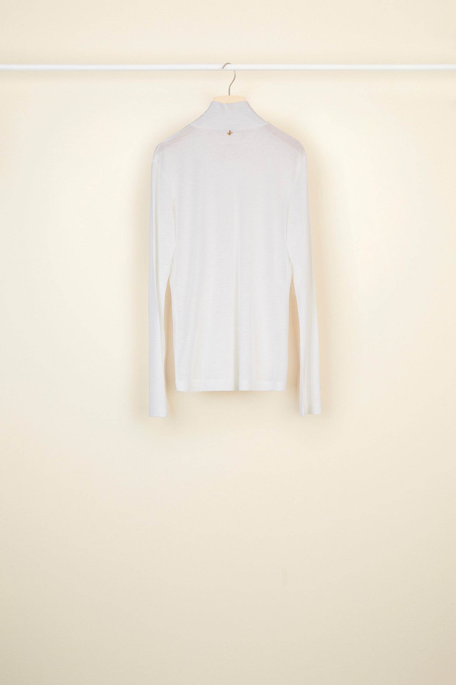 Patou JE012 top jersey laine blanc col montant M
