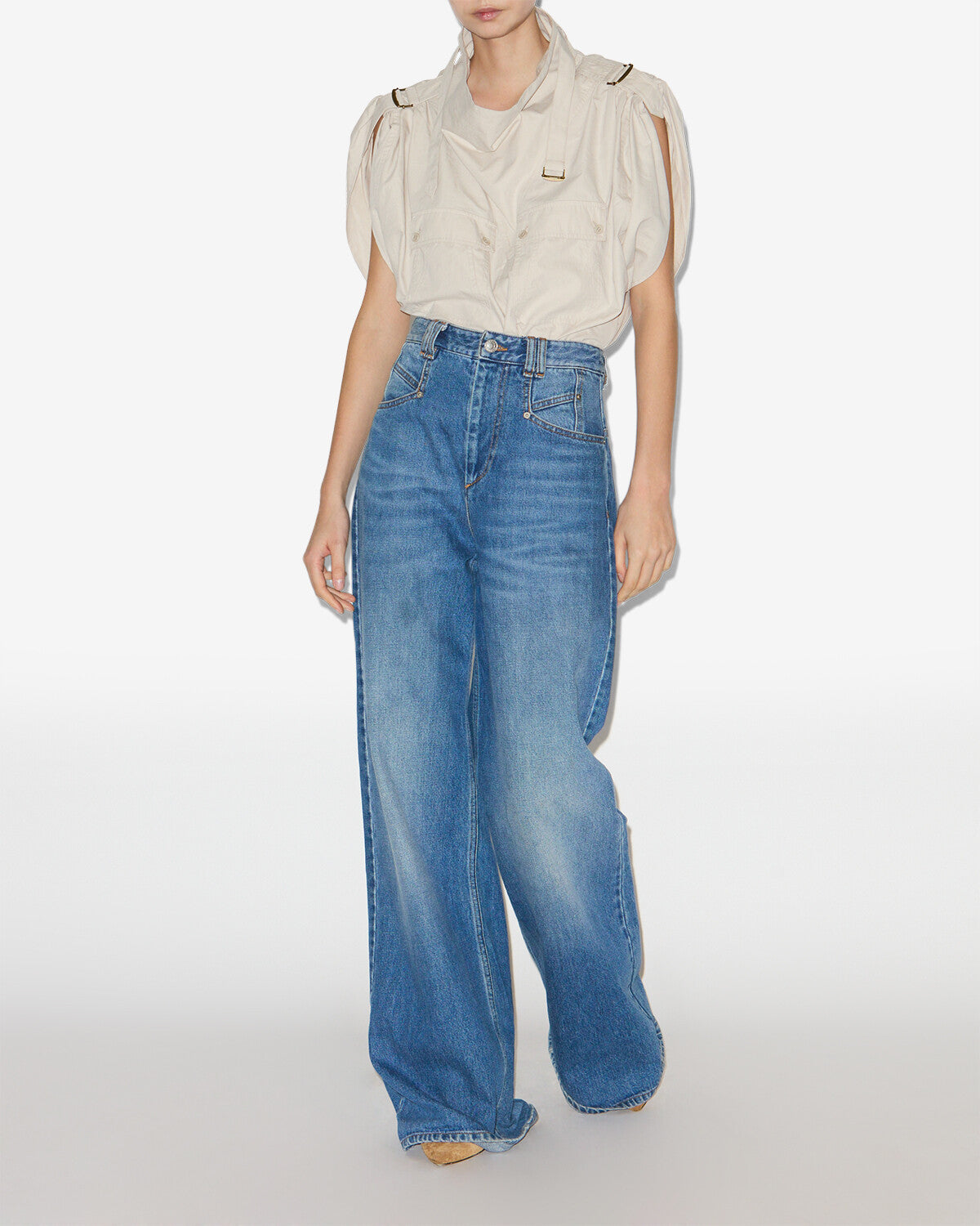 Isabel Marant Lemony Jean flare bleu taille haute