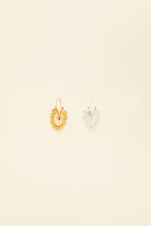 Patou A20JW0391000298S créoles perles doré argenté