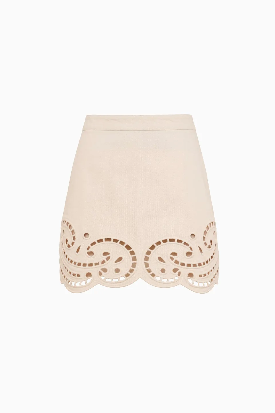 Ulla Johnson Cadiz UJ9903032 mini jupe jean Cowrie
