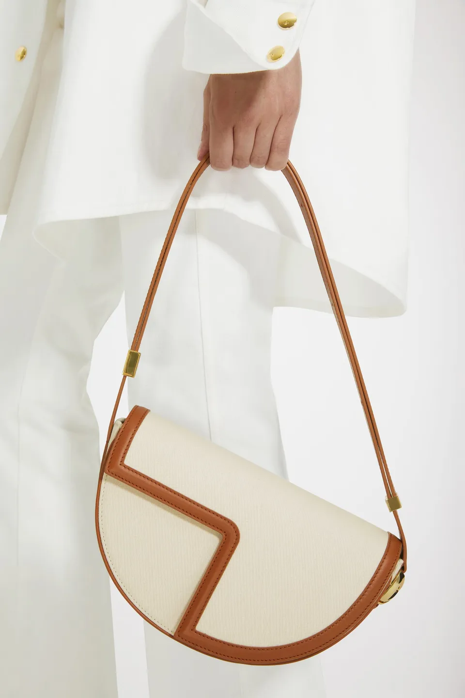 Patou Le Patou BA002 sac toile recyclée cuir safran