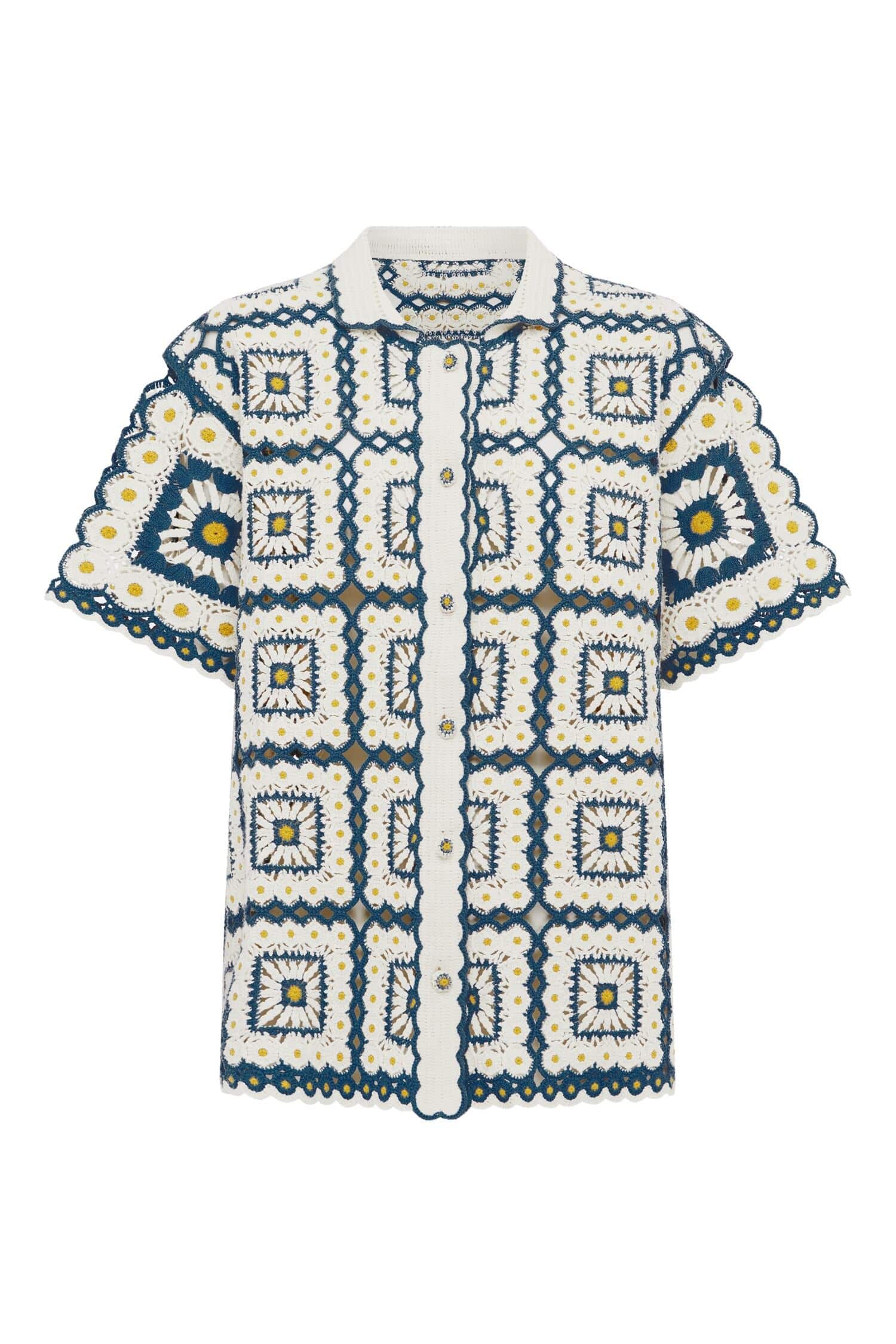 Alemaïs Dolly Shirt chemise crochet coton manches courtes