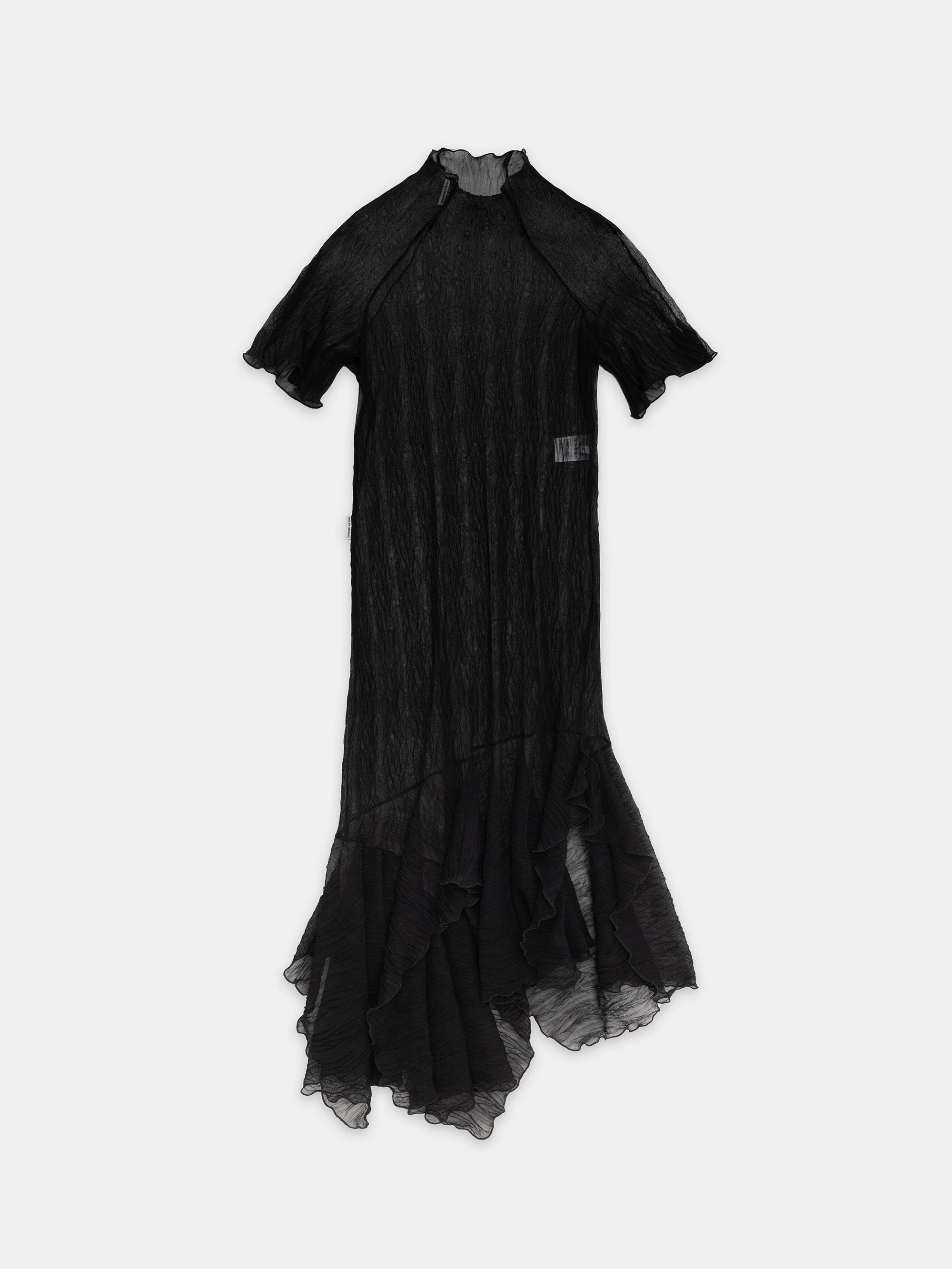 Ester Manas Black Crumpled Easy Dress robe noire tulle