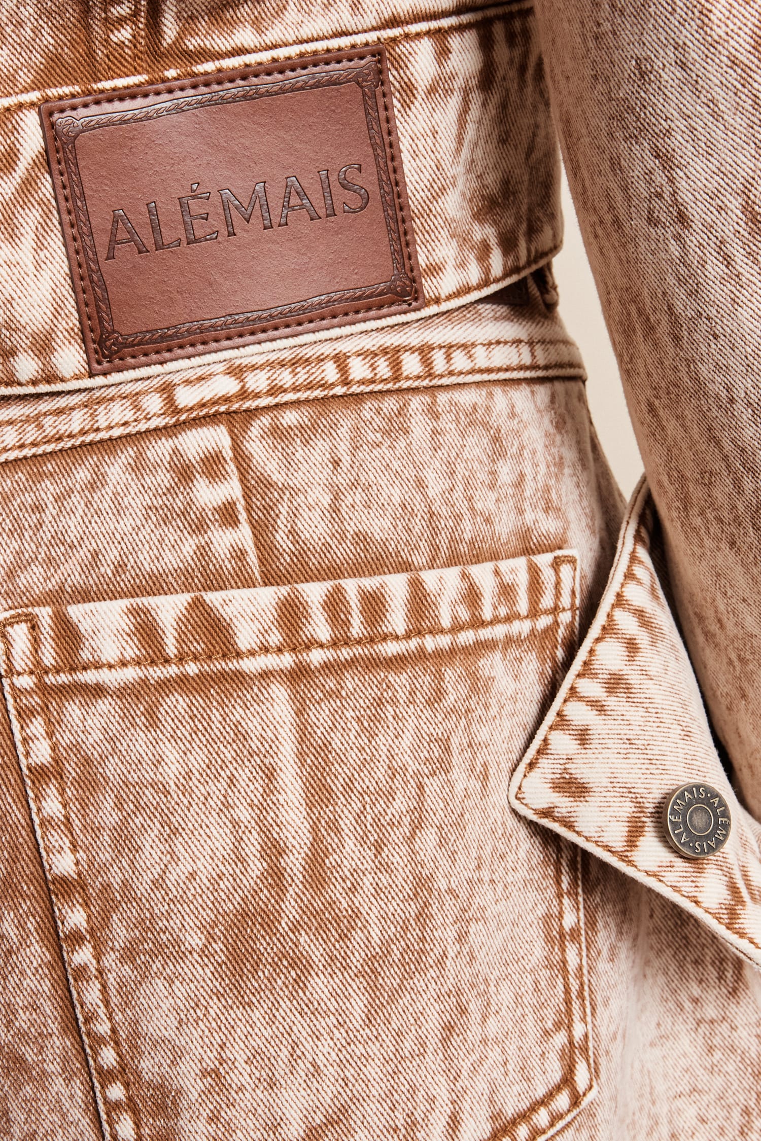 Alemaïs Spur Denim Jacket veste jean cropped coton