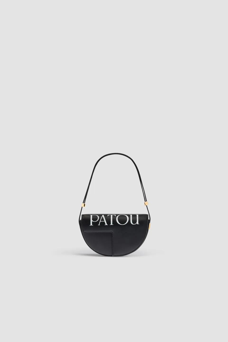 Patou Le Petit Patou sac cuir logo noir et blanc
