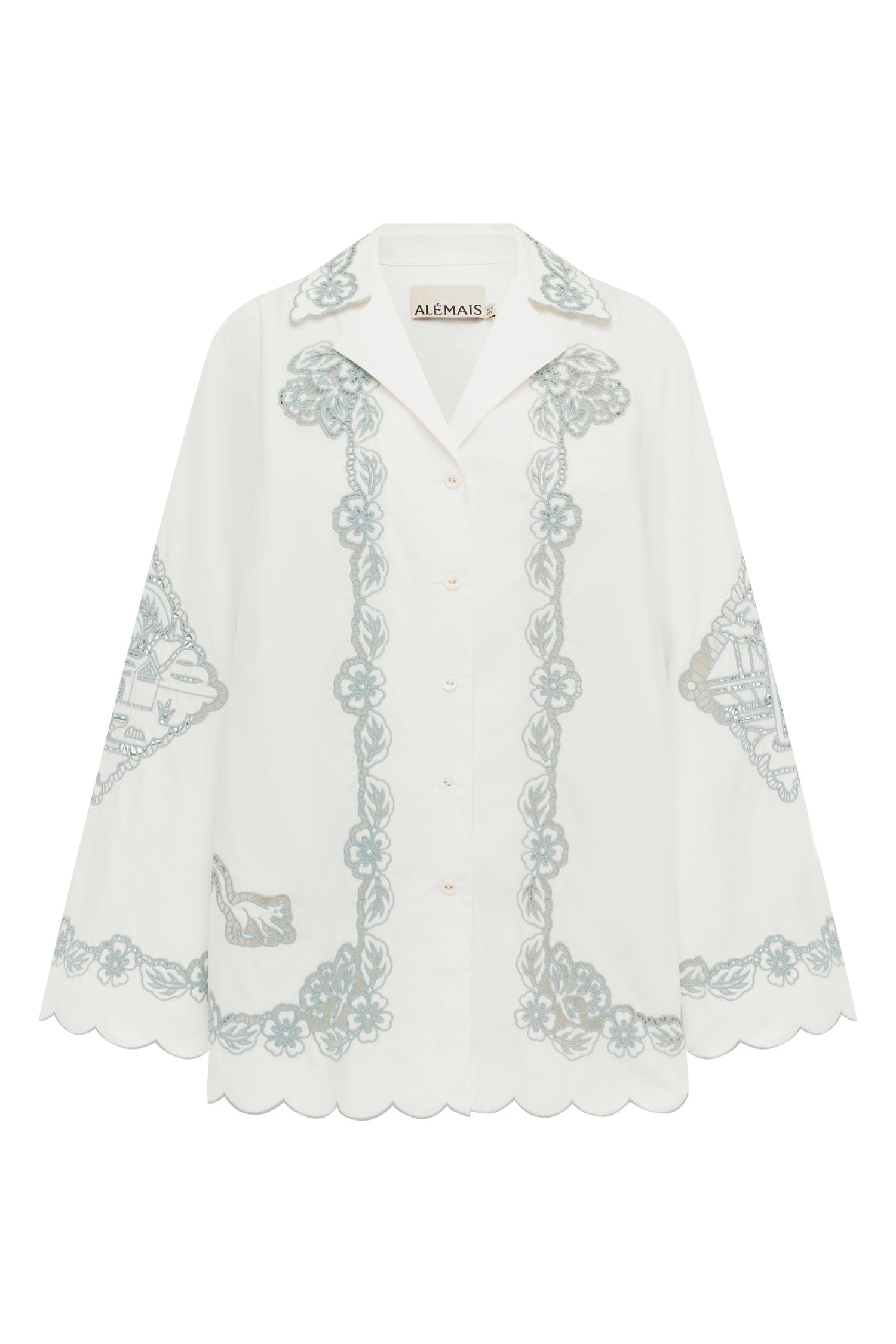 Alemäis Louie chemise coton broderie col camp