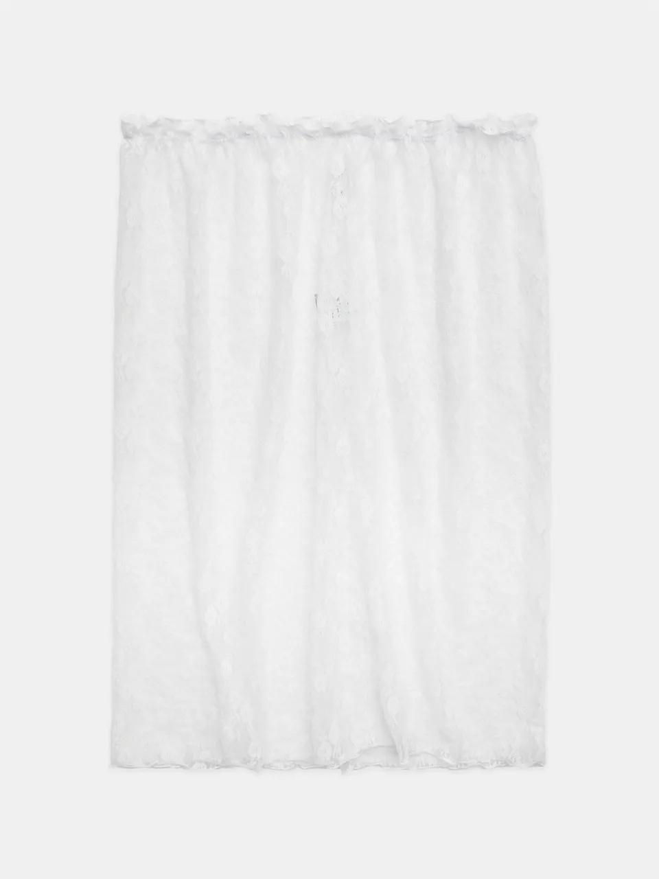 Ester Manas Floral jupe dentelle blanche midi droite