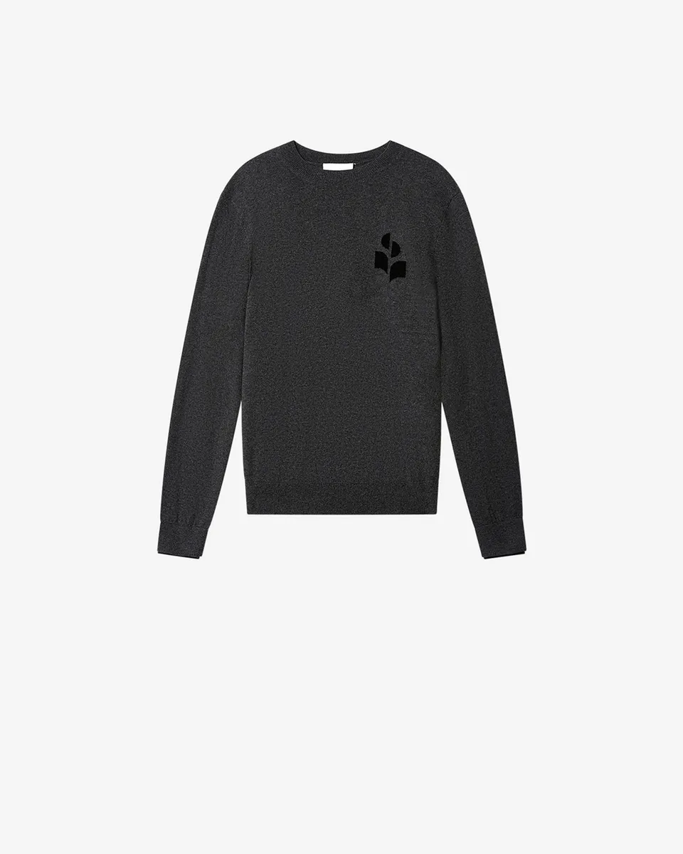 Isabel Marant Antea pull anthracite-noir coton-laine