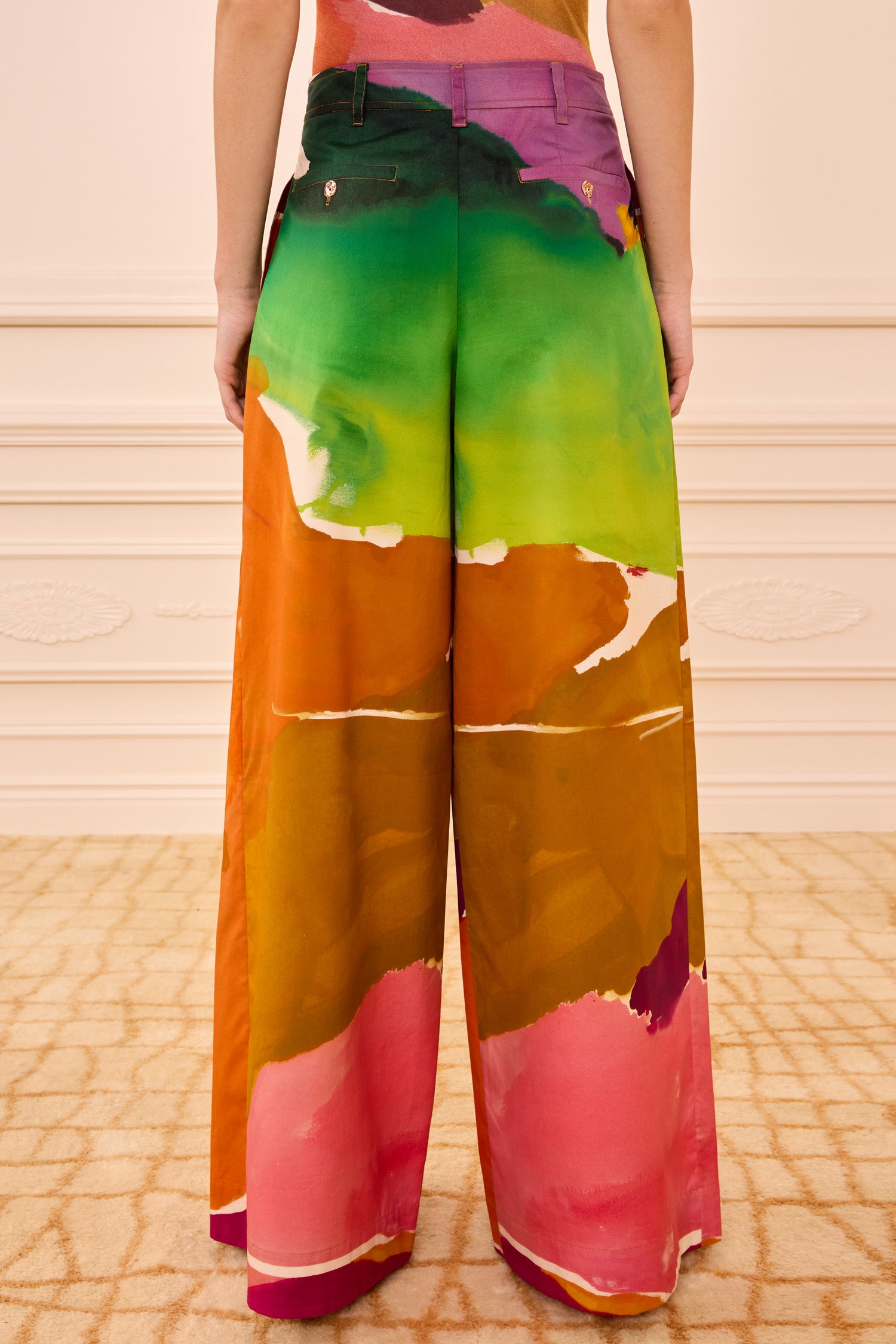 Ulla Johnson Motherwell pantalon large imprimé multicolore