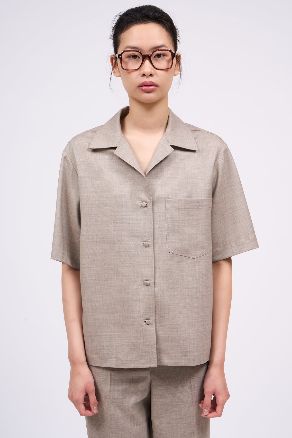 Paul & Joe Phoeby chemise large laine vierge manches courtes