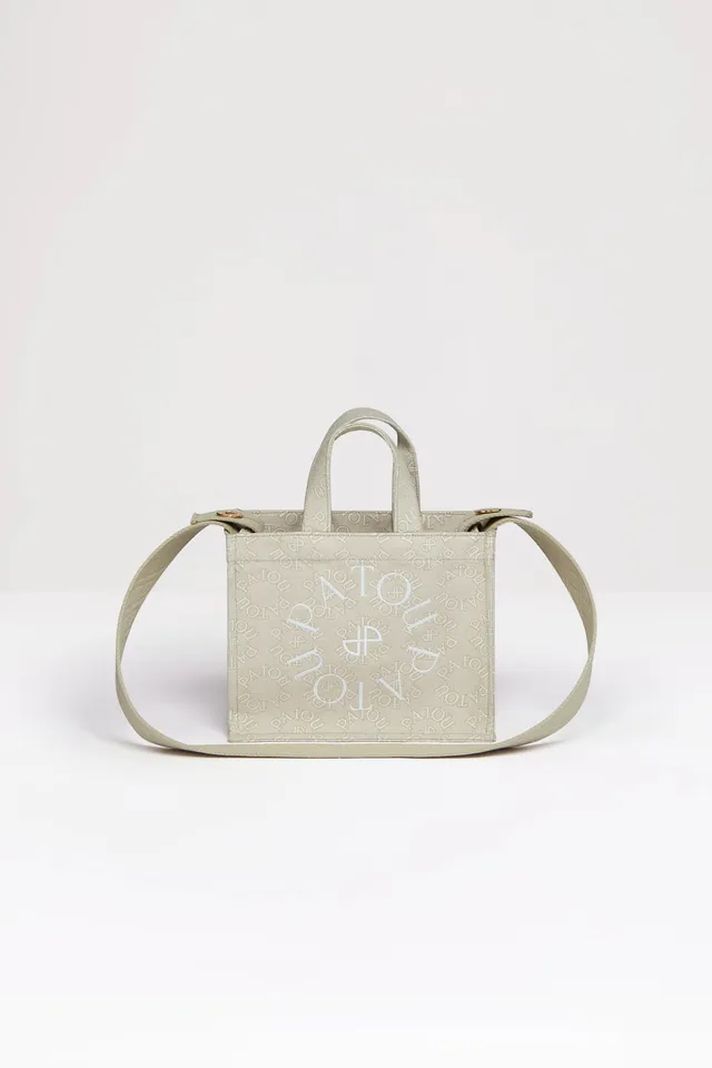 Patou AC025 petit tote toile coton jacquard beige TU