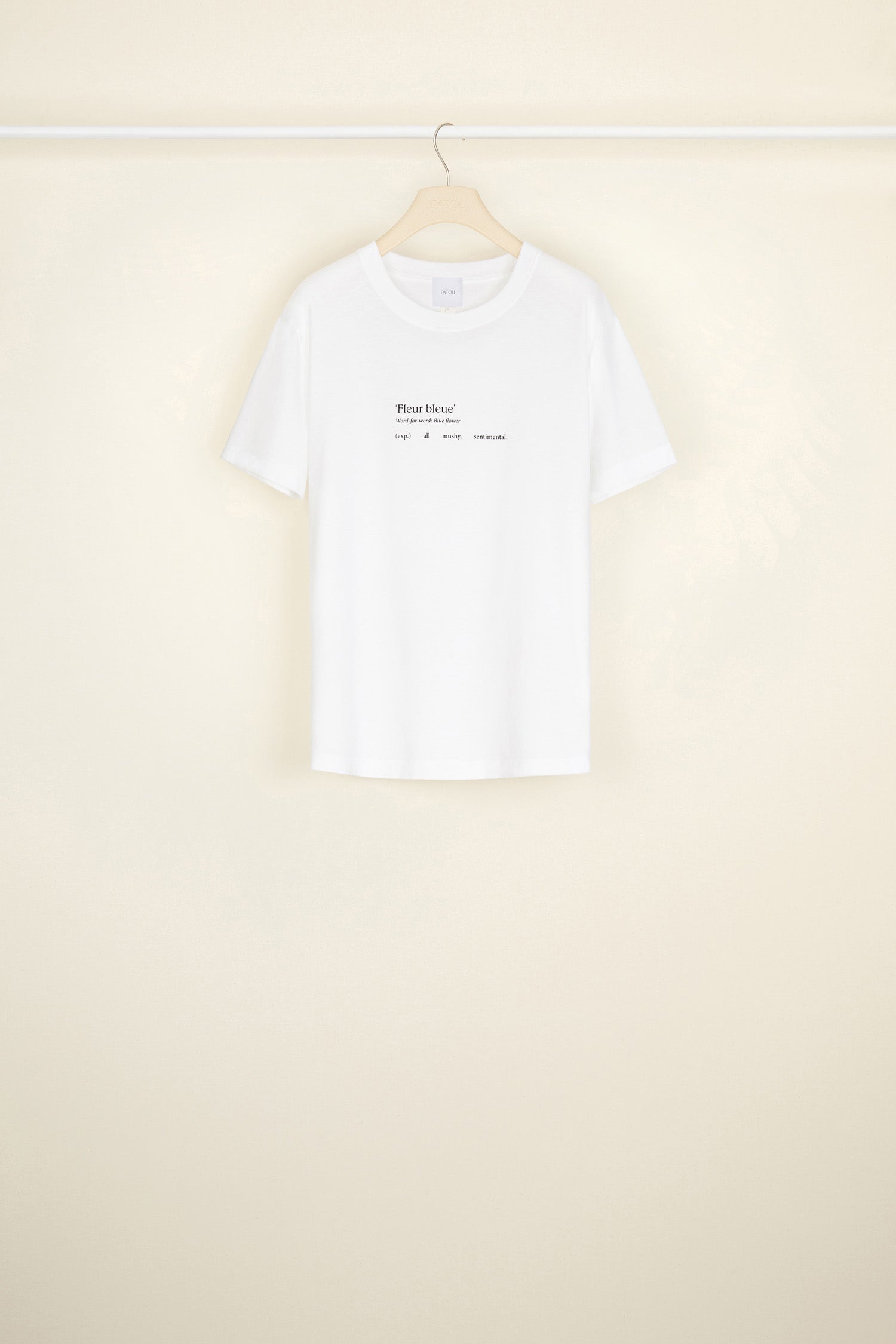 Patou JE0029999005F t-shirt Fleur bleue coton bio blanc