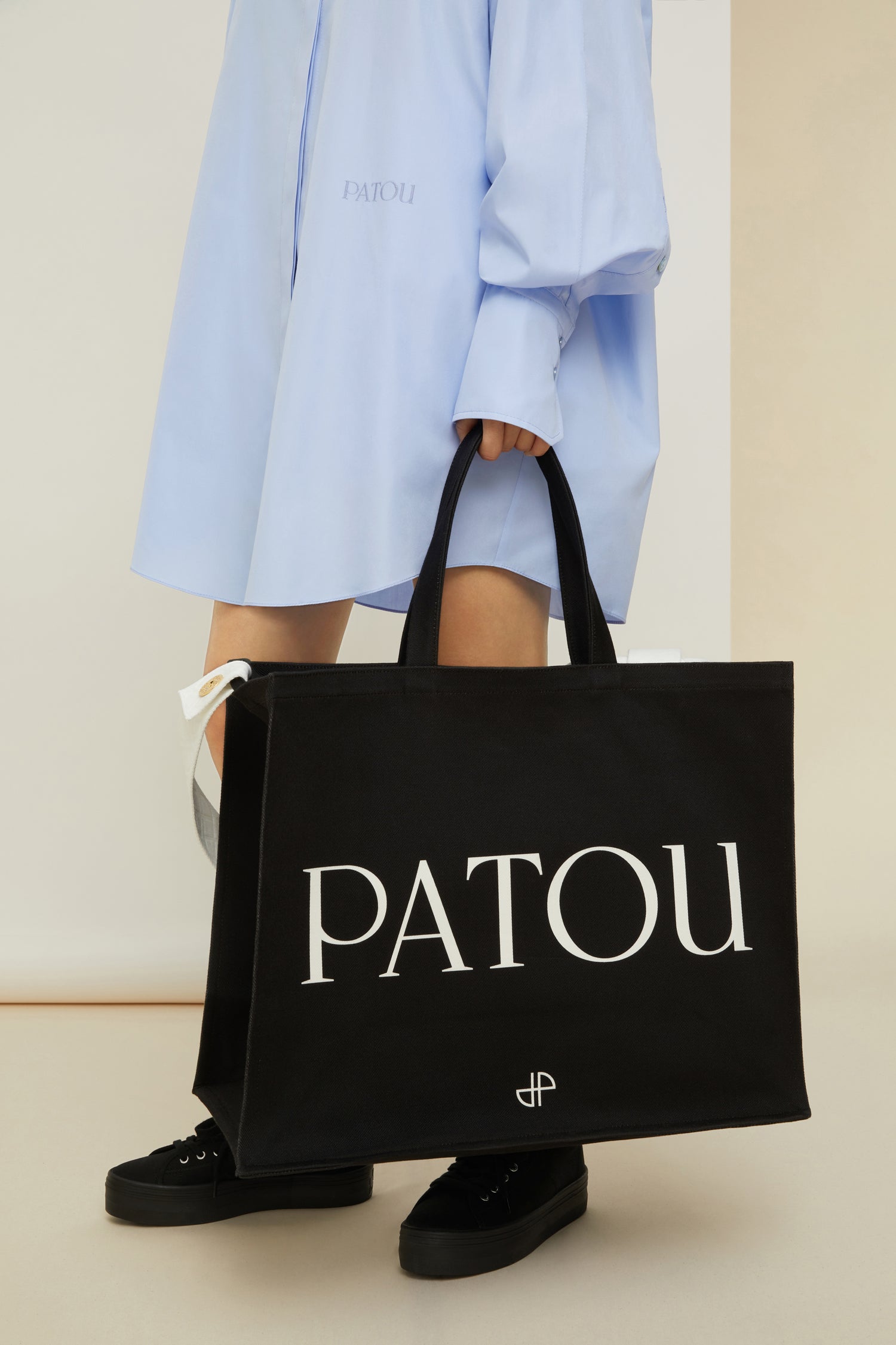 Patou P22DR0860017625B robe chemise coton bio bleu Aurora