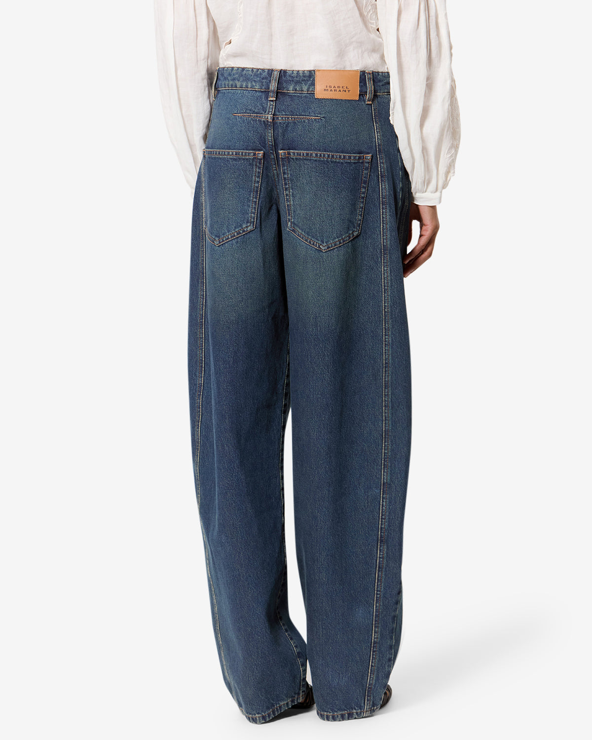 Isabel Marant Lisha jean barrel bleu taille haute