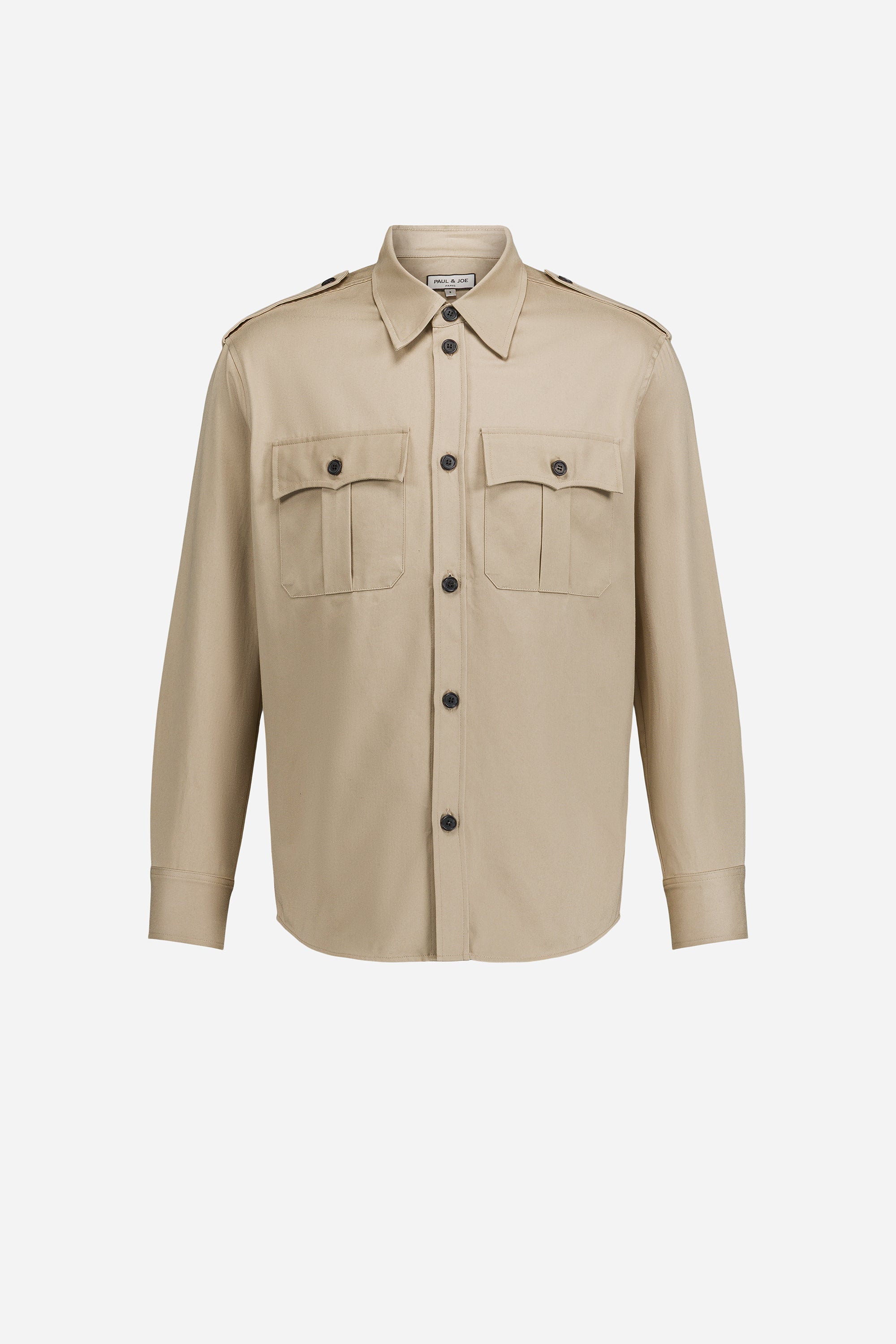 Paul & Joe Akira chemise coton noir coupe droite