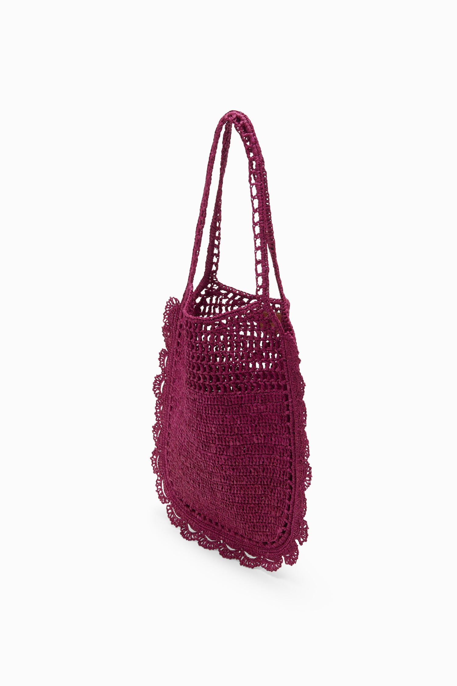 Ulla Johnson Marina tote raphia violet Orchid