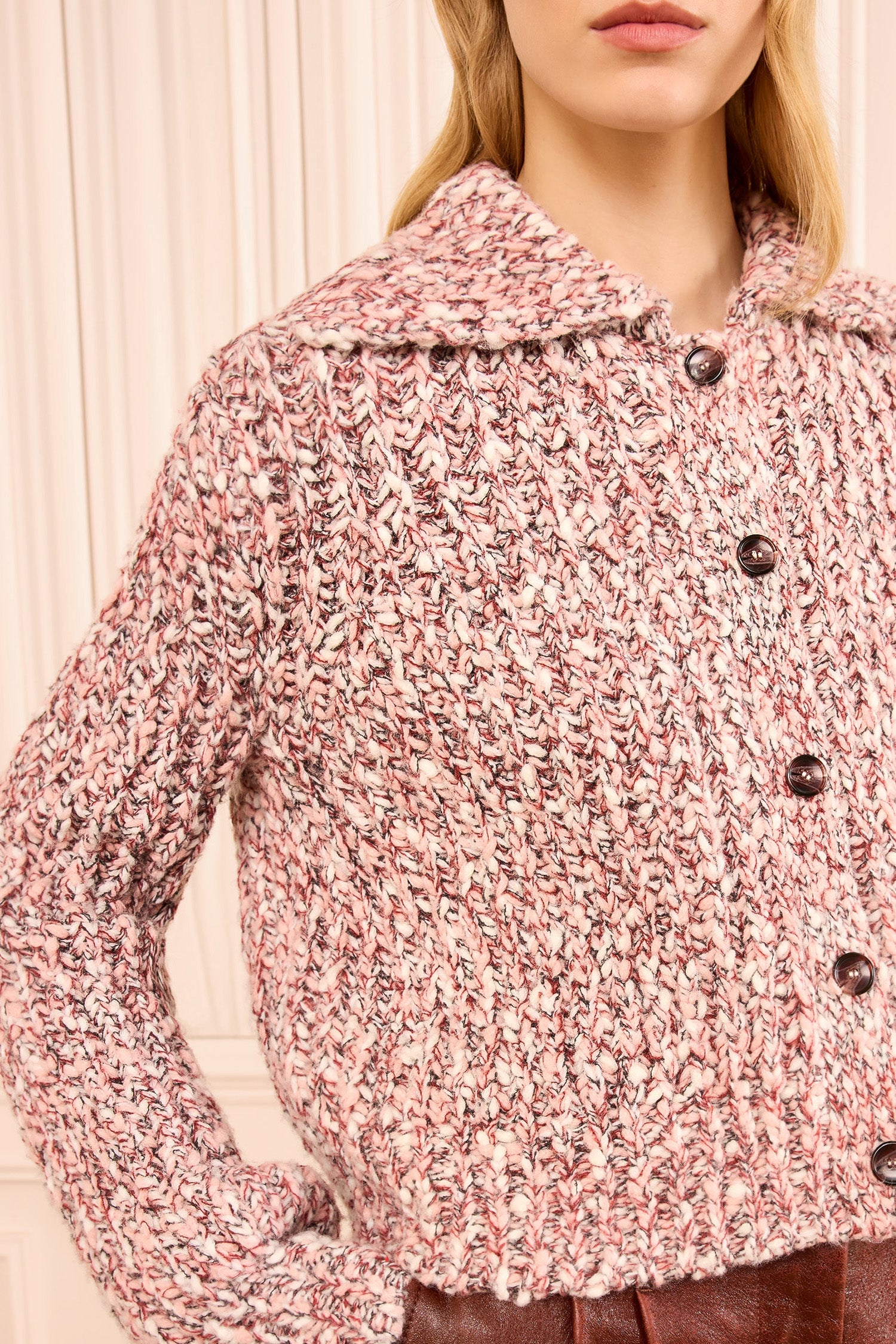 Ulla Johnson Knits Louise Knit Cardigan Amerena rose laine