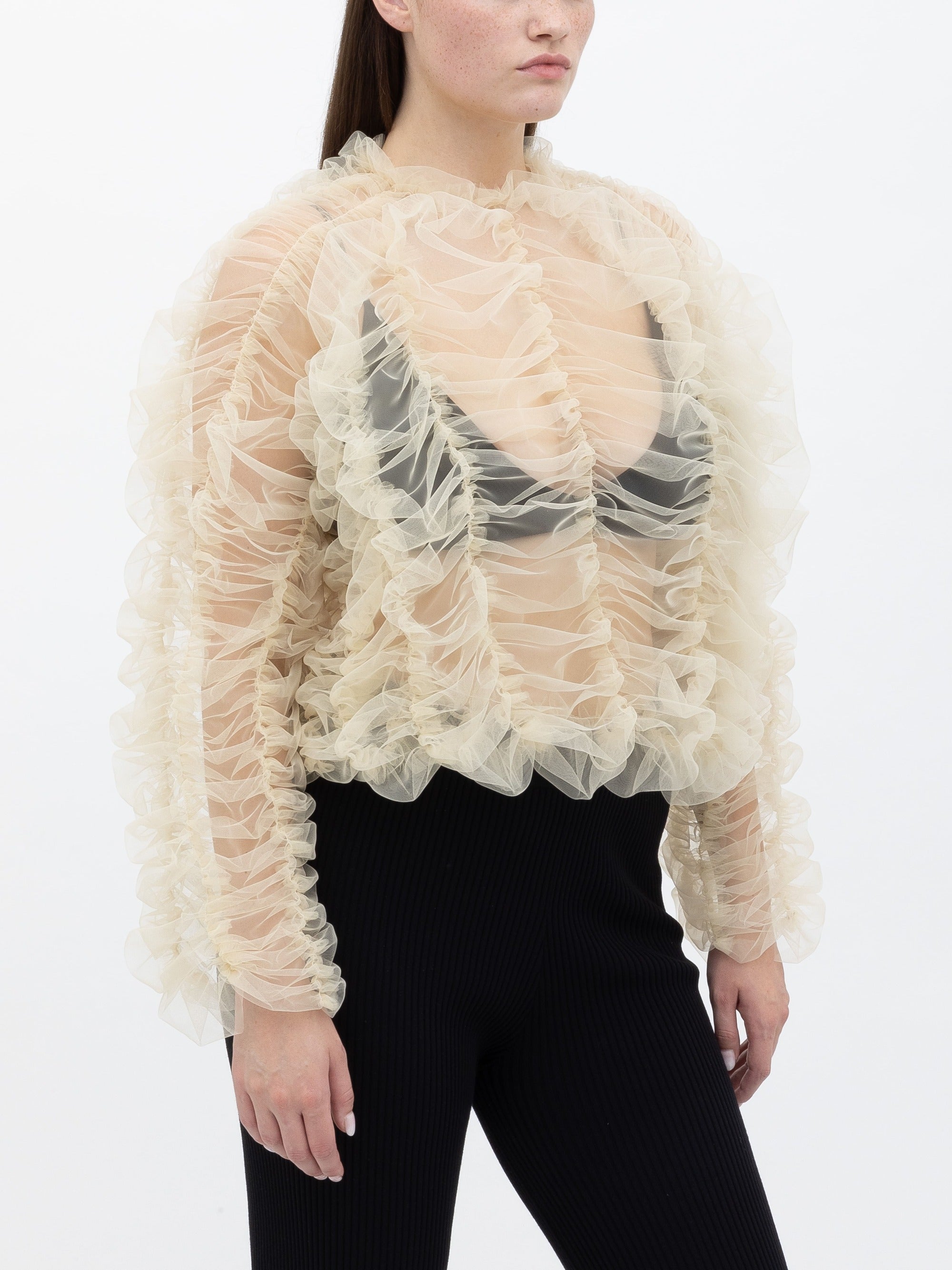 Ester Manas Ruched Puffy Top sable 34/44