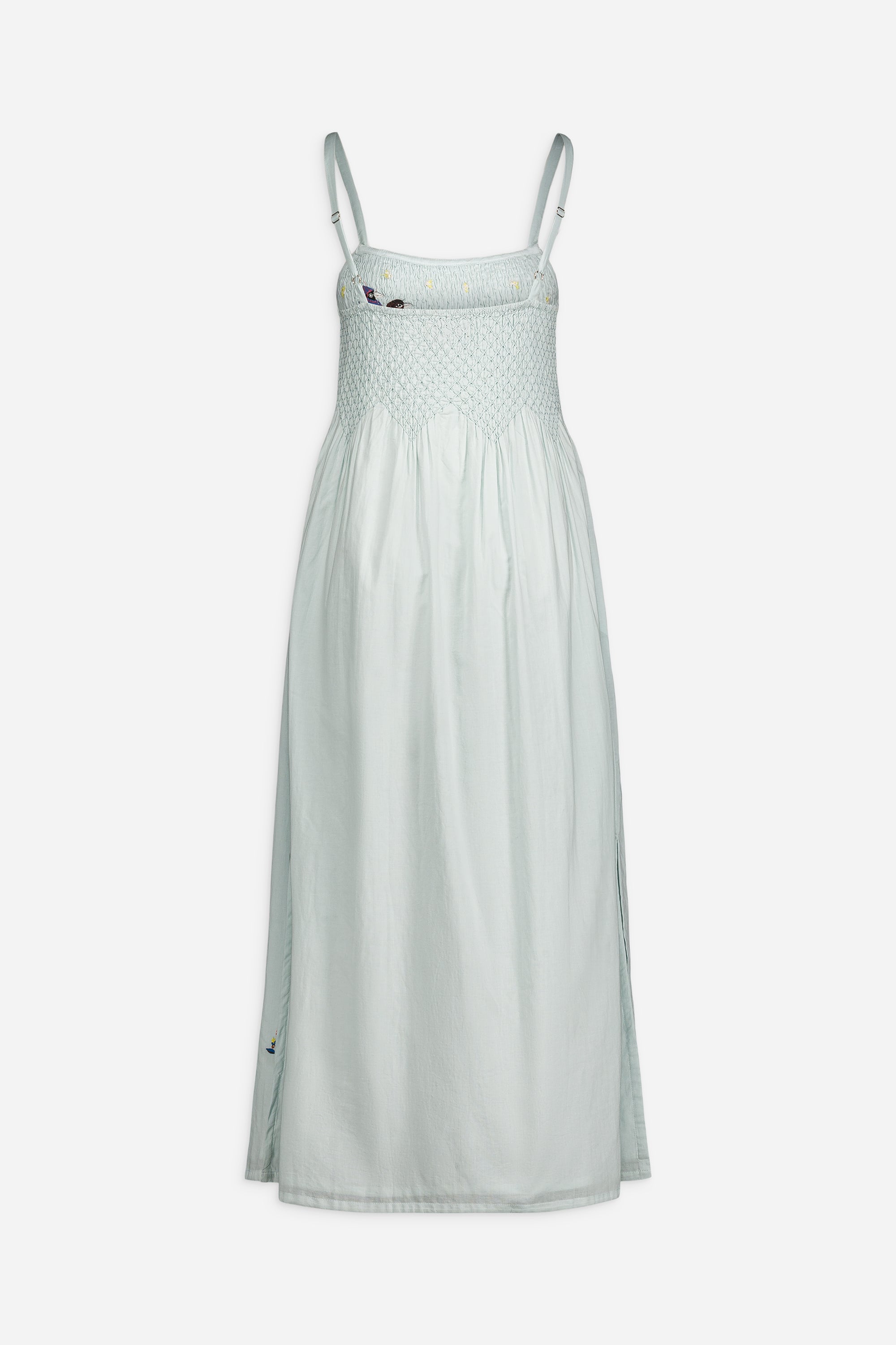 Paul & Joe Robes Robe MESANGE longue baby blue coton brodé
