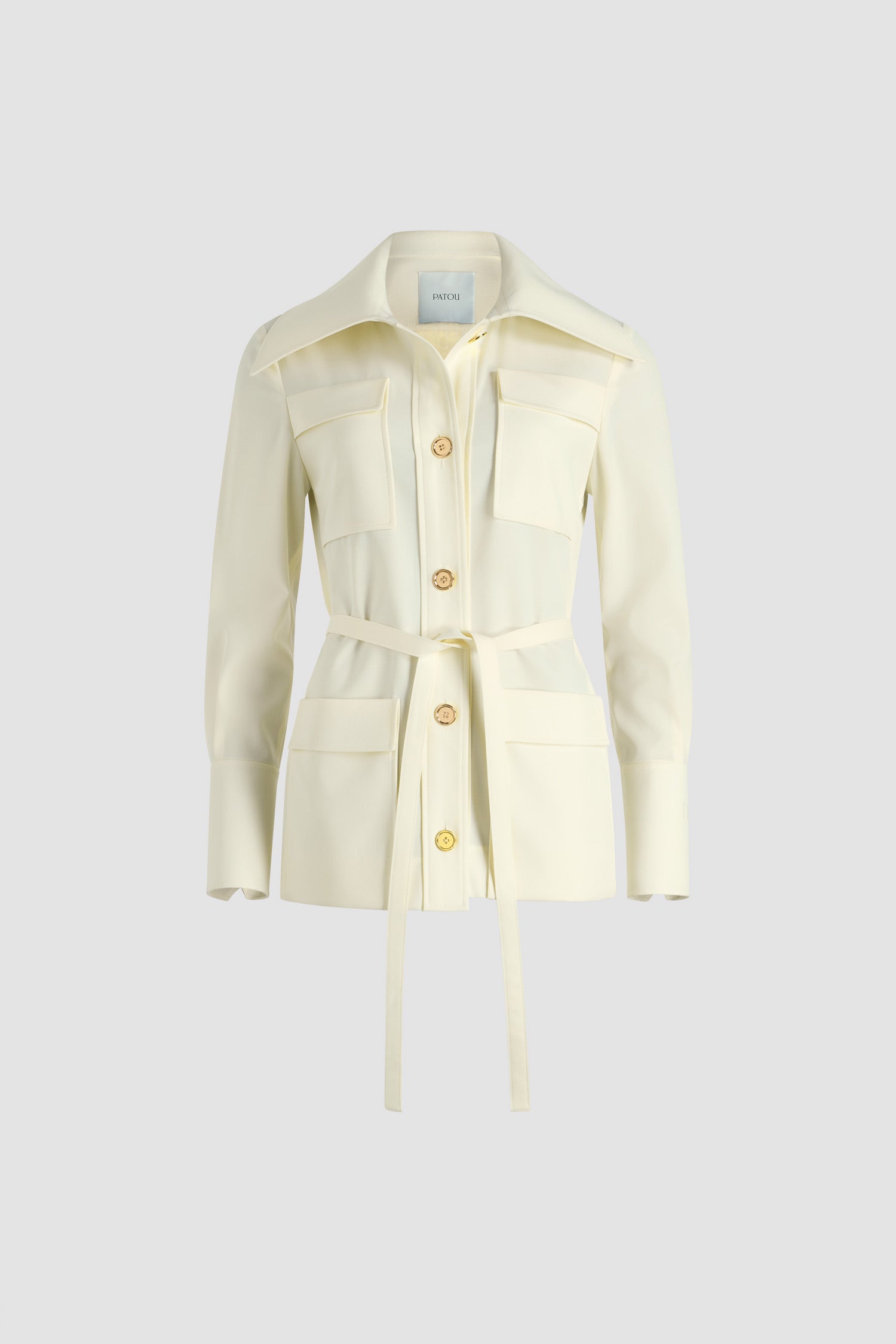 Patou Safari jacket veste saharienne ivoire ceinture