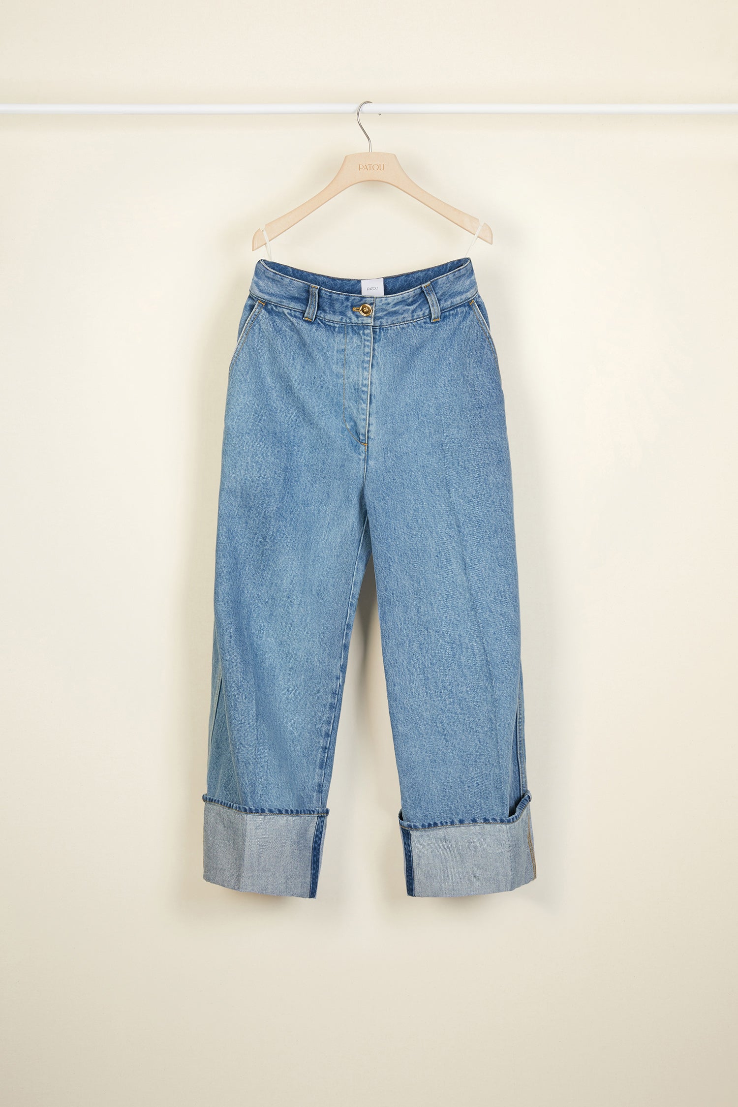 Patou P20TR0030008603D jean droit denim bio Blueberry