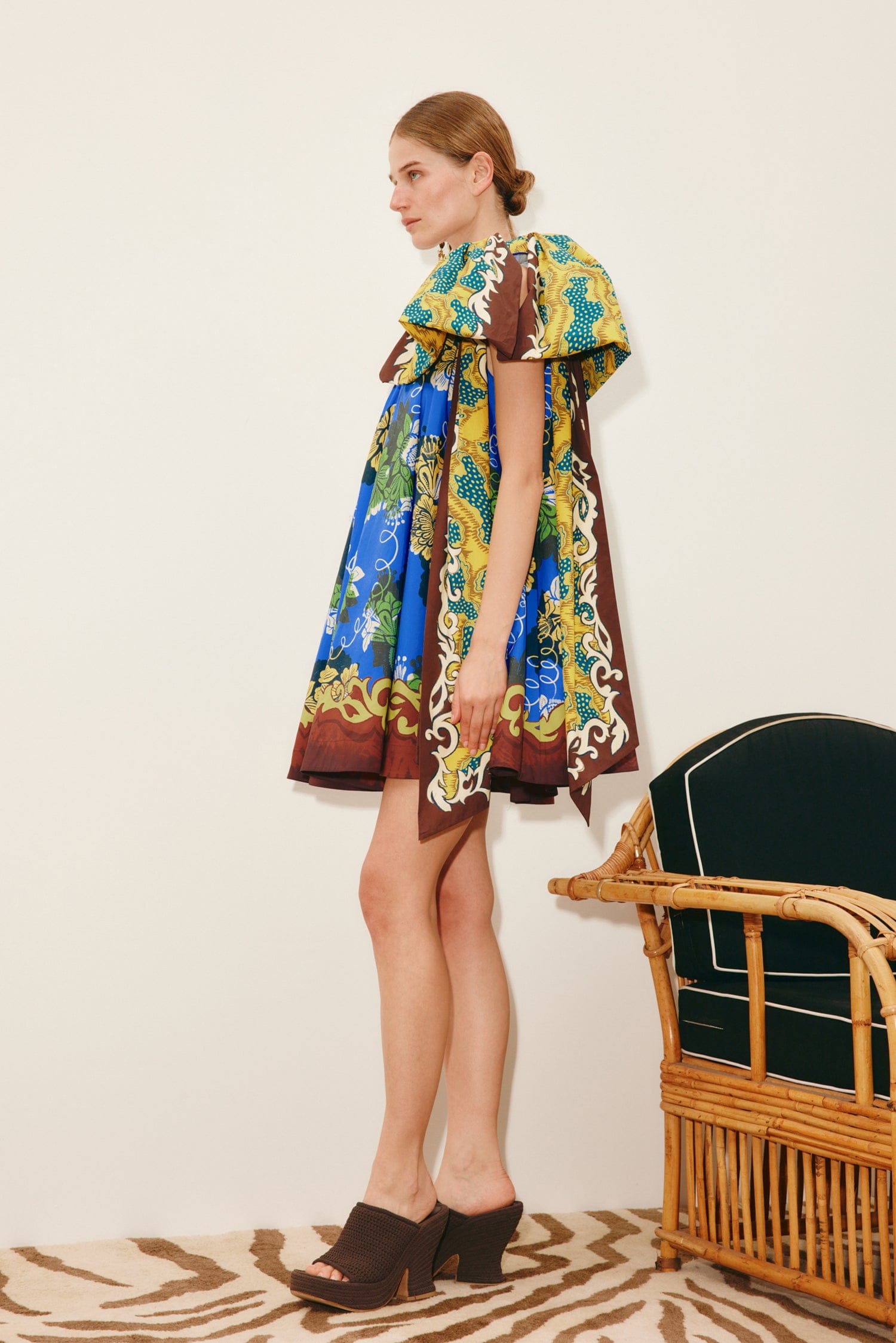 Alemaïs Arnie Mini Dress robe coton une-épaule