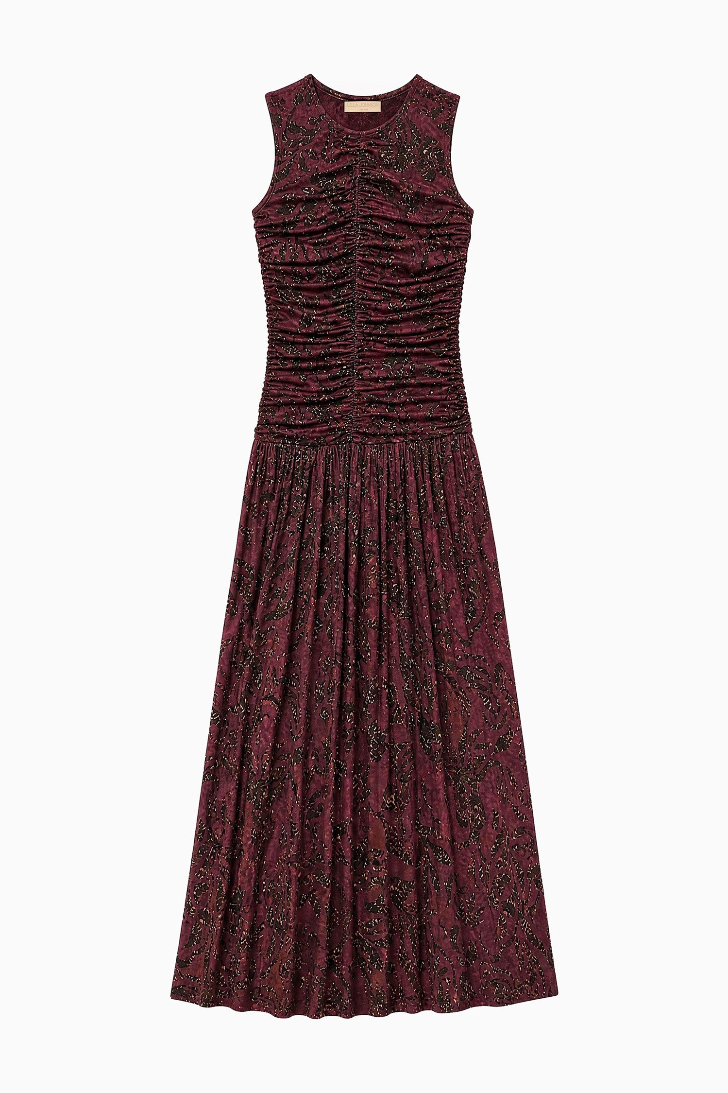 Ulla Johnson Elora robe jersey Claret Floral midi