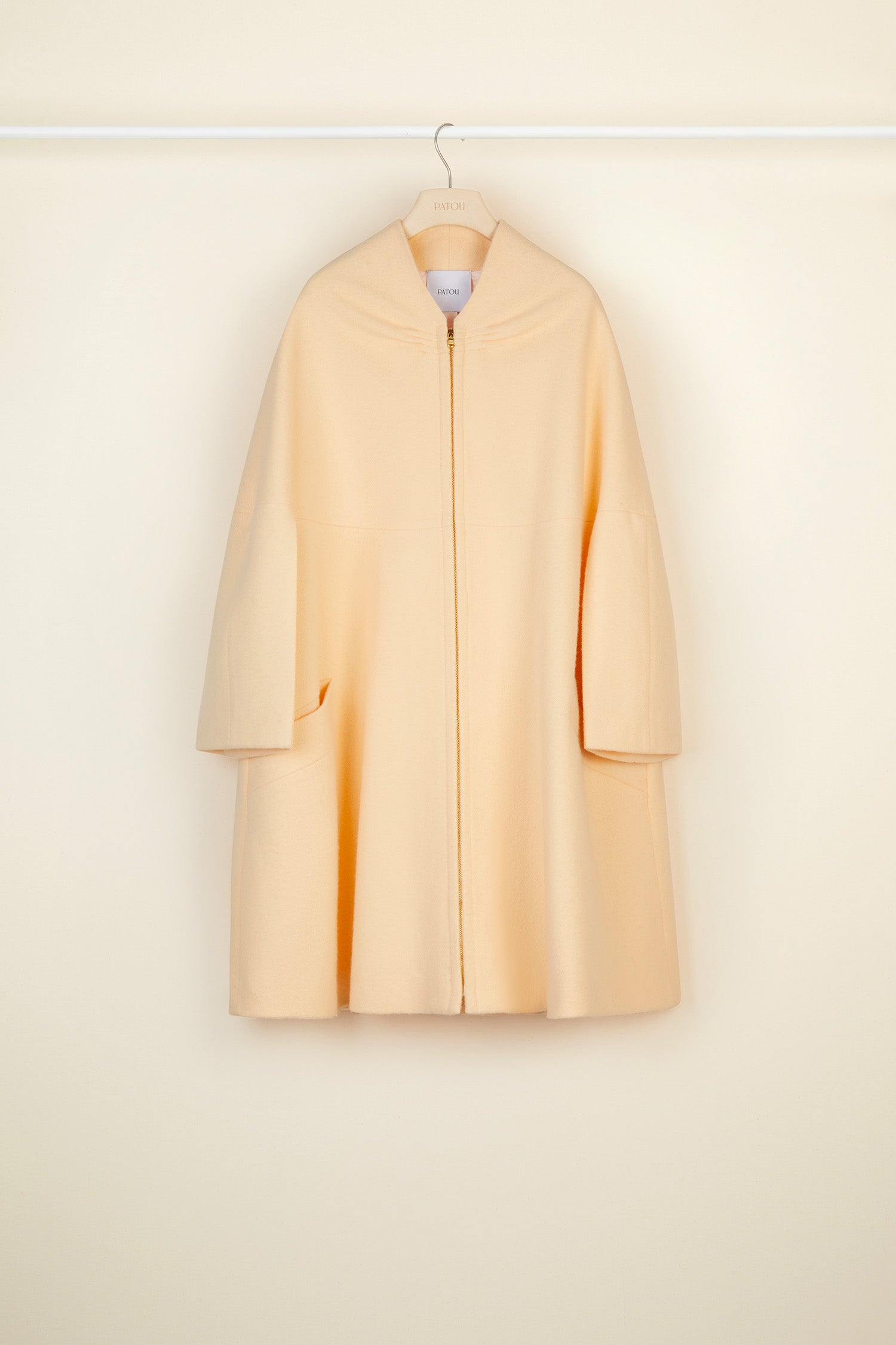 Patou Coats H20CO003 manteau laine peche oversize 36
