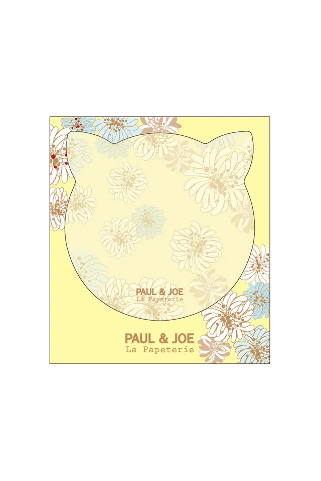 Paul & Joe pense-bête chrysanthèmes jaunes chat