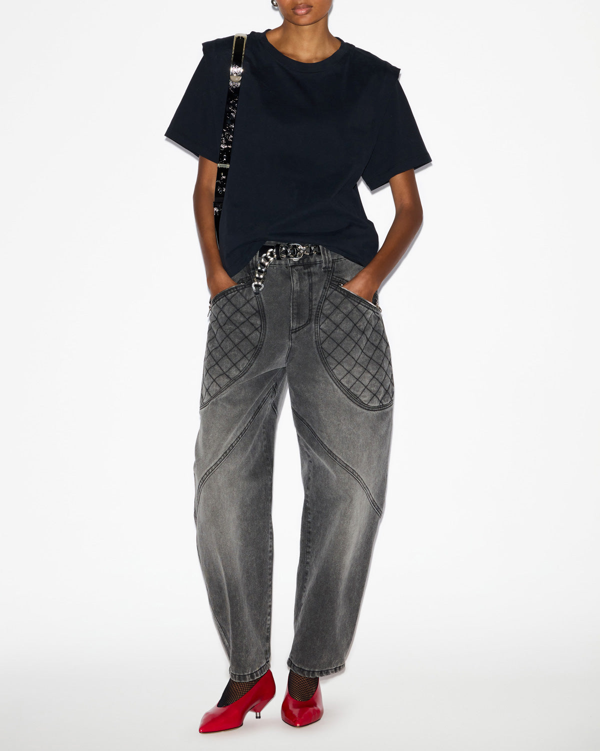 Isabel Marant Zelitos t-shirt noir coton ample