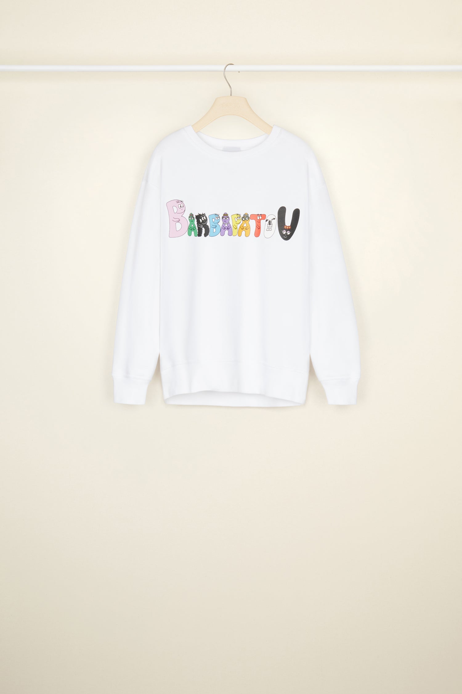 Patou JE0479999001W Sweat Coton Bio Blanc Barbapatou