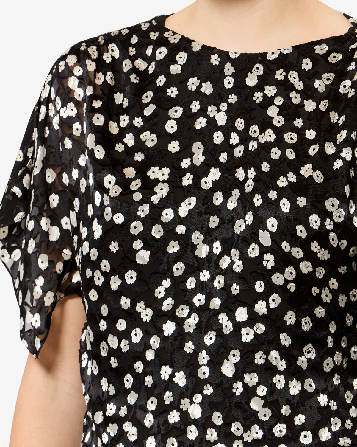 Isabel Marant Hervane top soie noir et écru