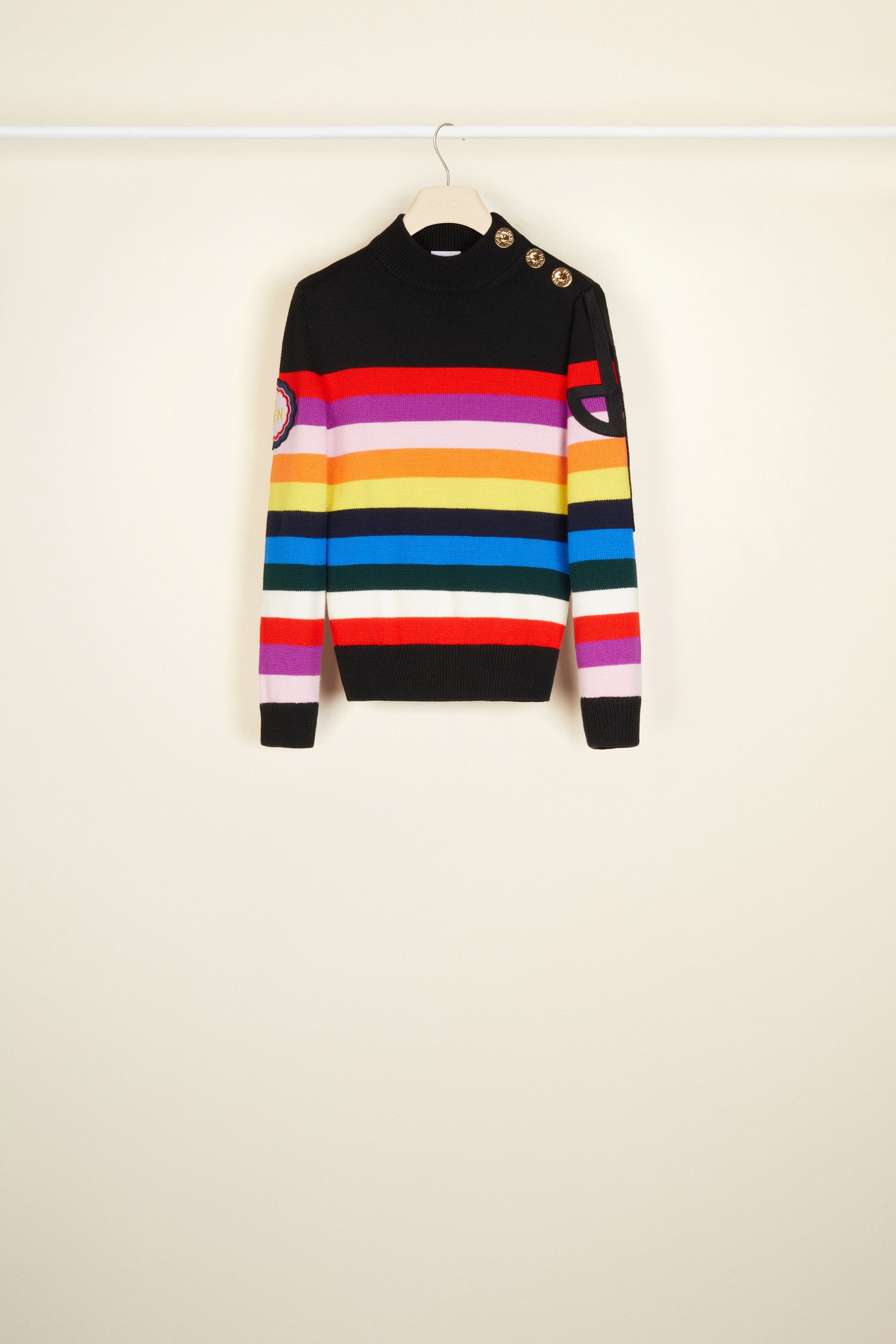 Patou KN04880365028 pull marinière laine rayée