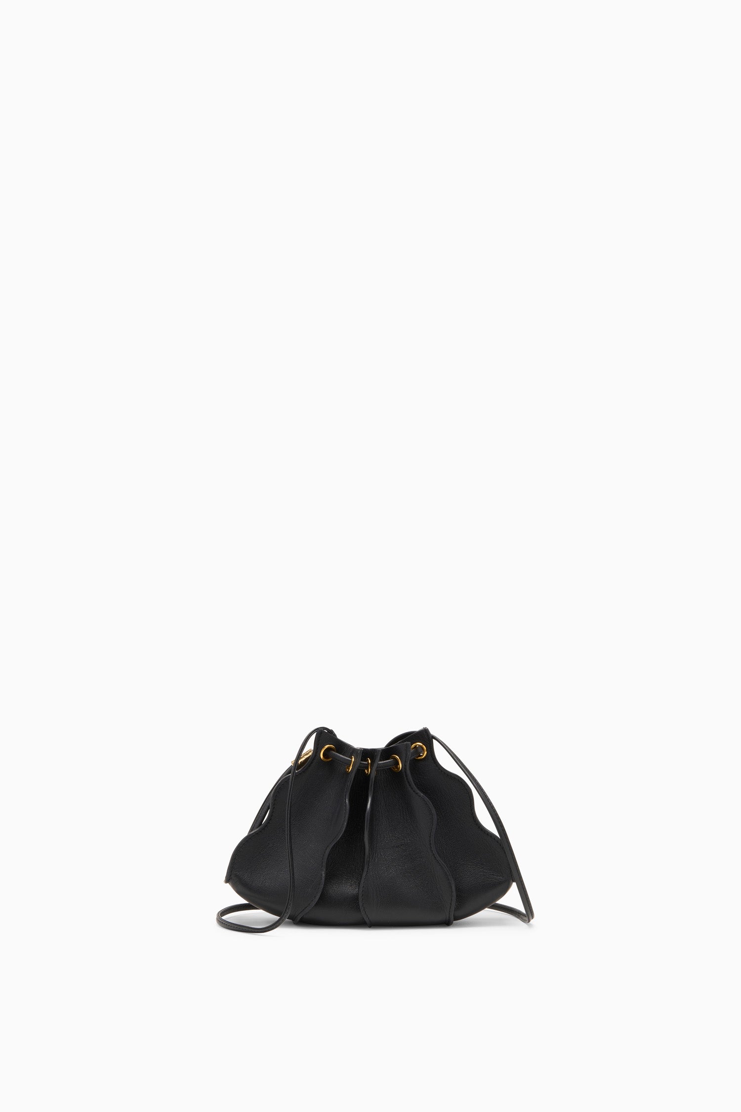 Ulla Johnson Adria Sac bandoulière cuir Noir agneau pepper