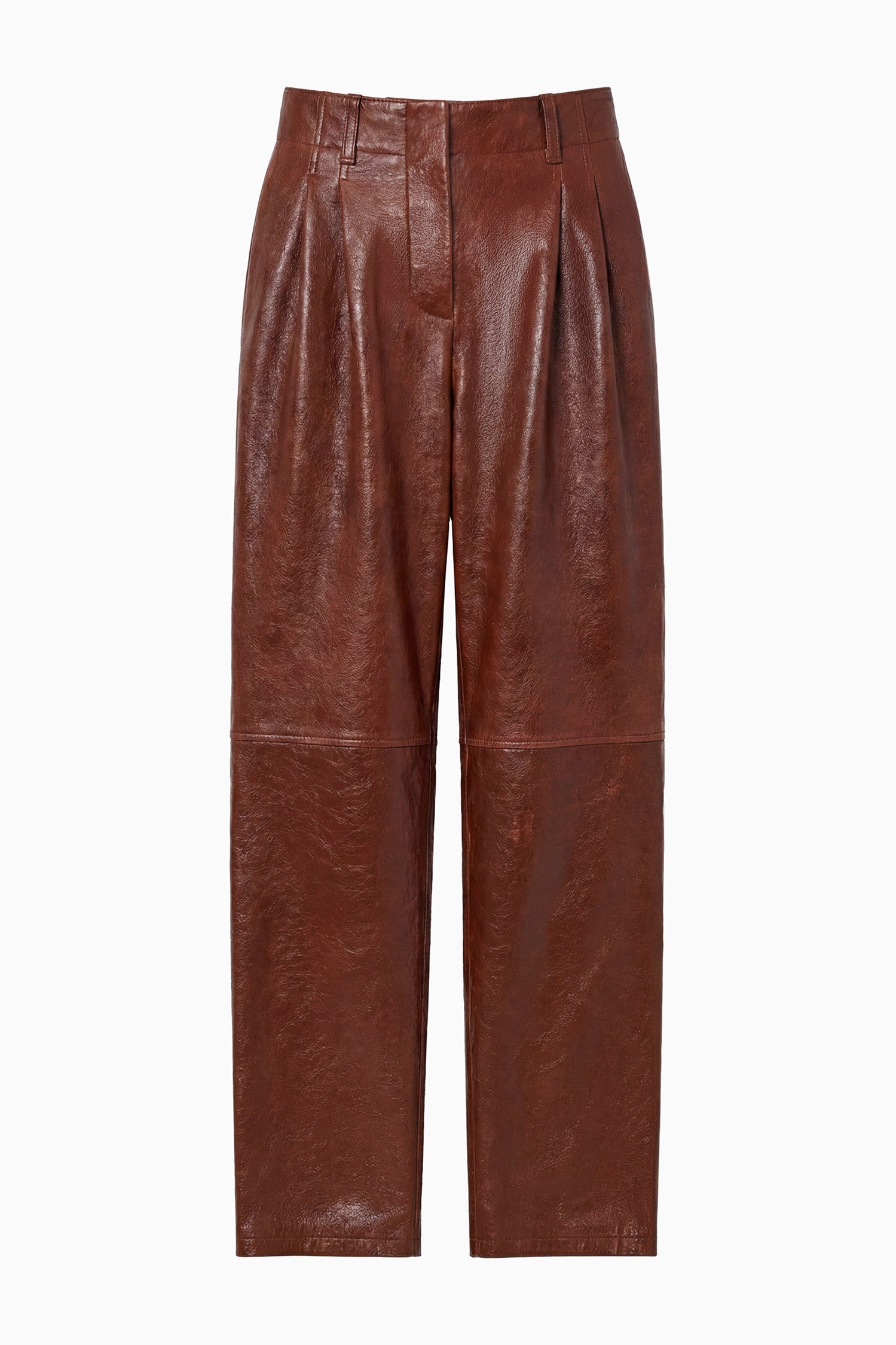 Ulla Johnson Keiran Leather pantalon Cognac cuir