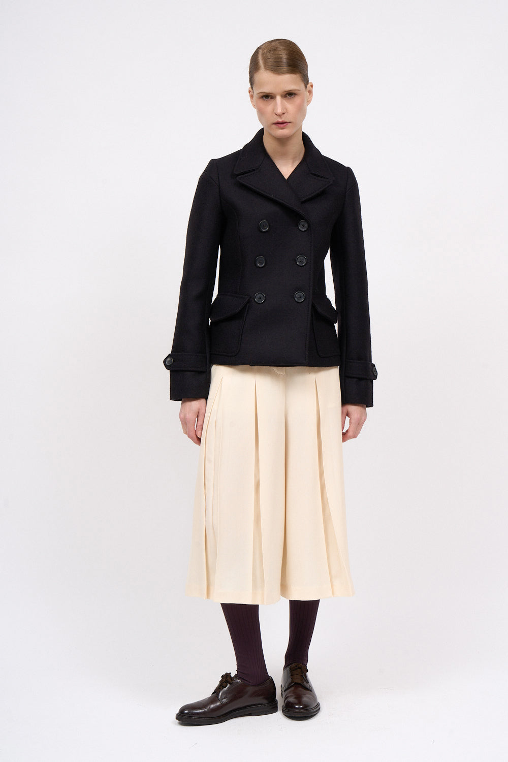 Paul & Joe Jupes Alex jupe-culotte twill laine vierge doublée