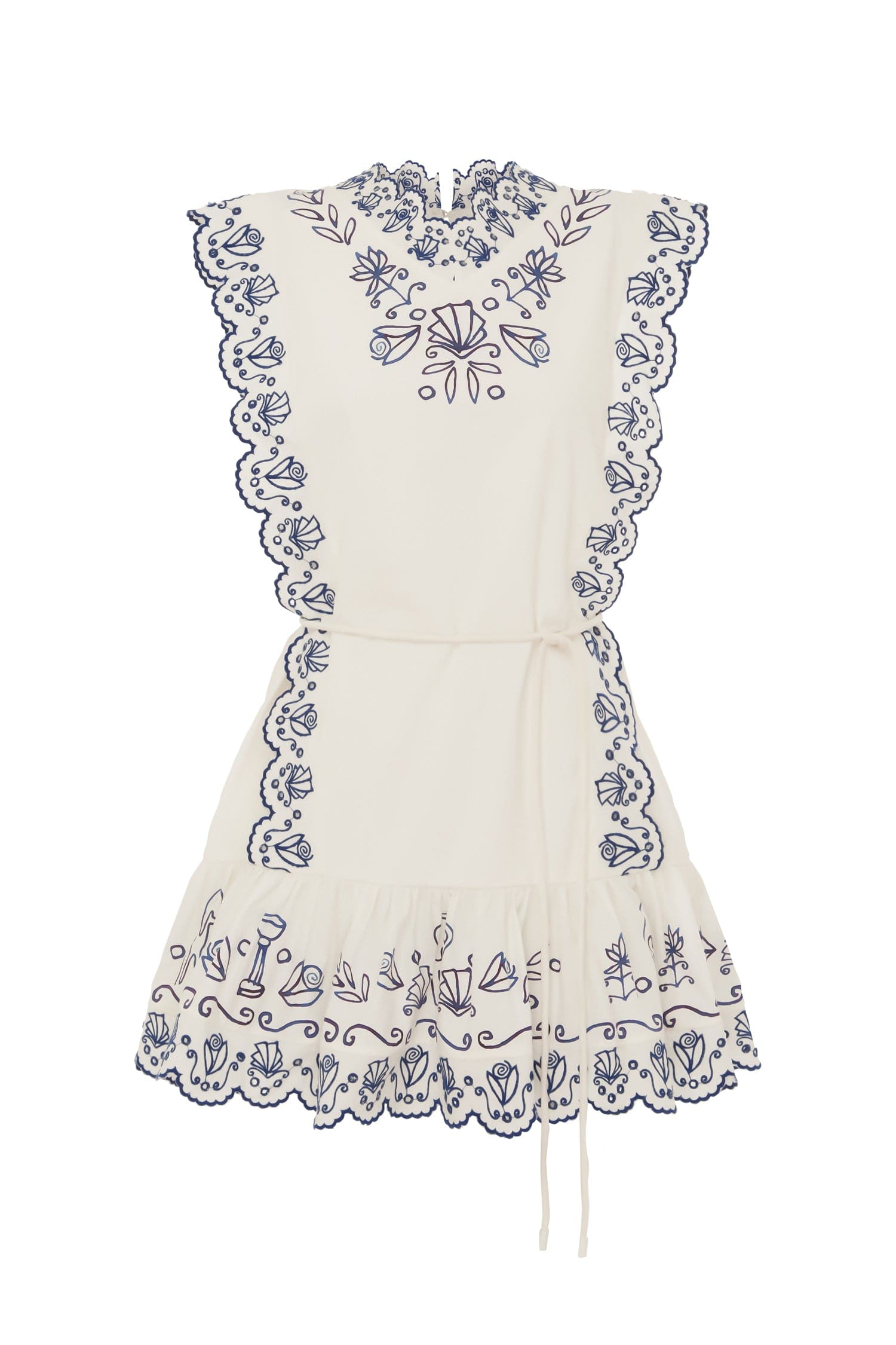 Alemäis Leela robe mini coton broderie sans manches