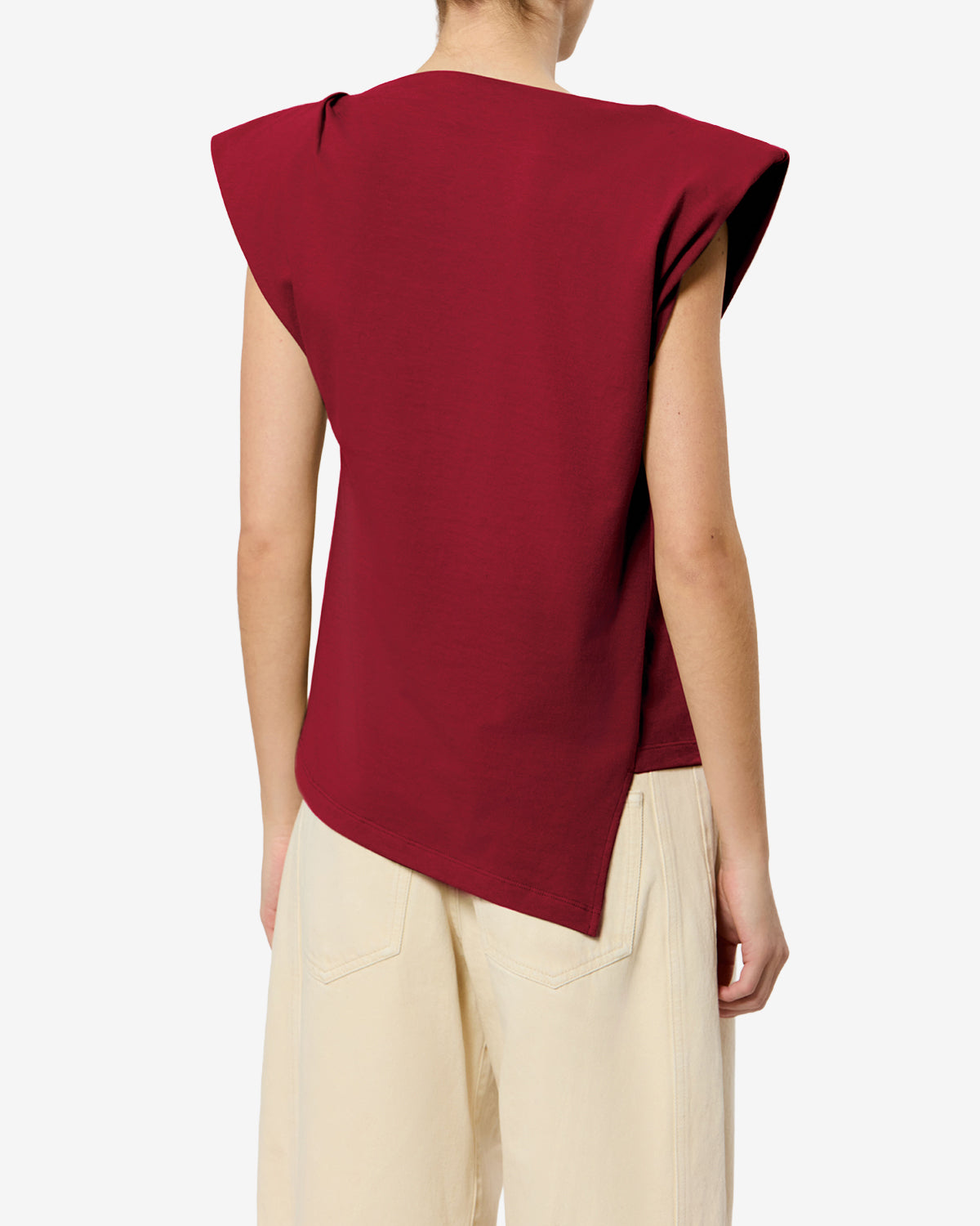 Isabel Marant Sebani t-shirt coton bordeaux foncé