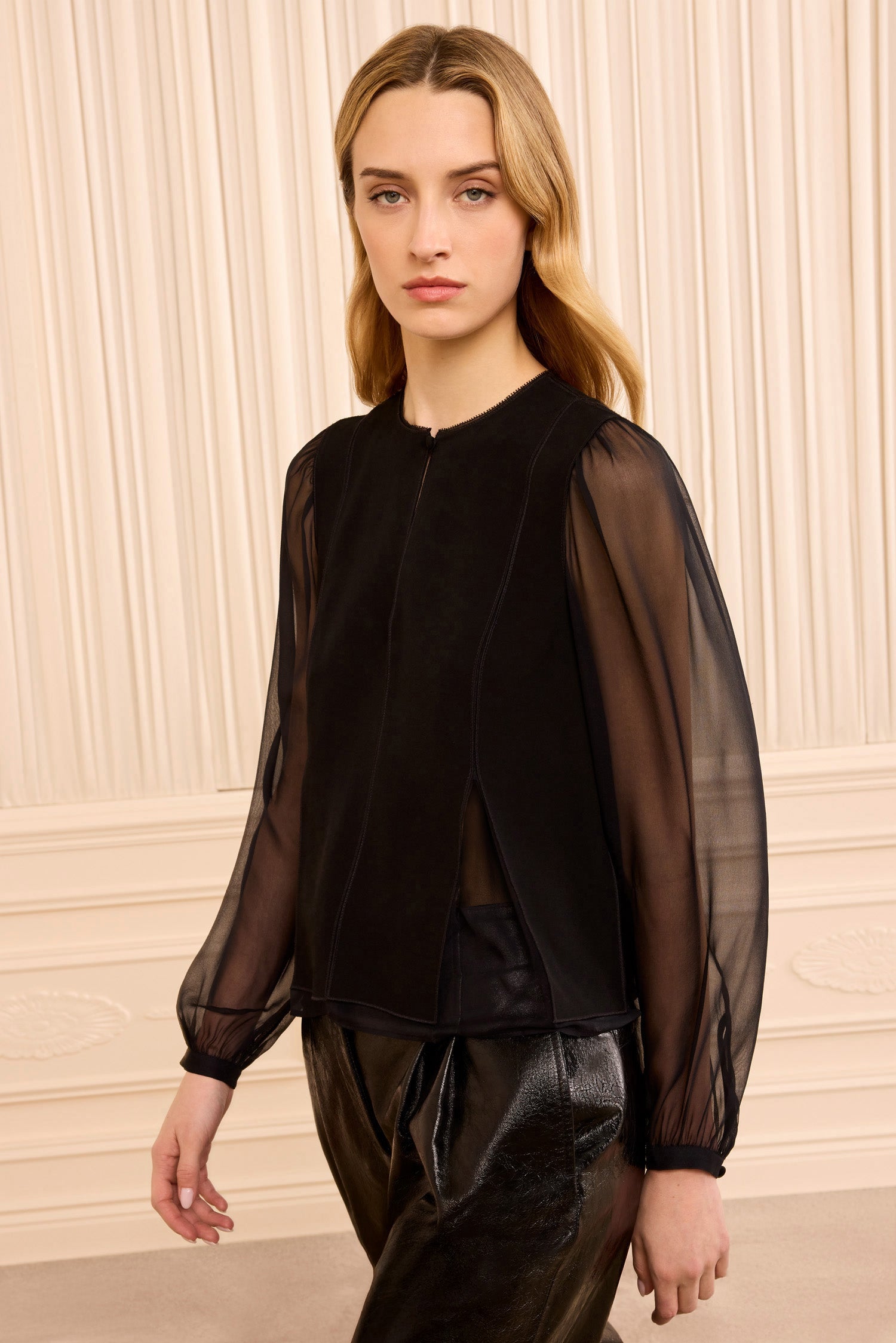 Ulla Johnson Lucette Blouse Noir viscose fluide