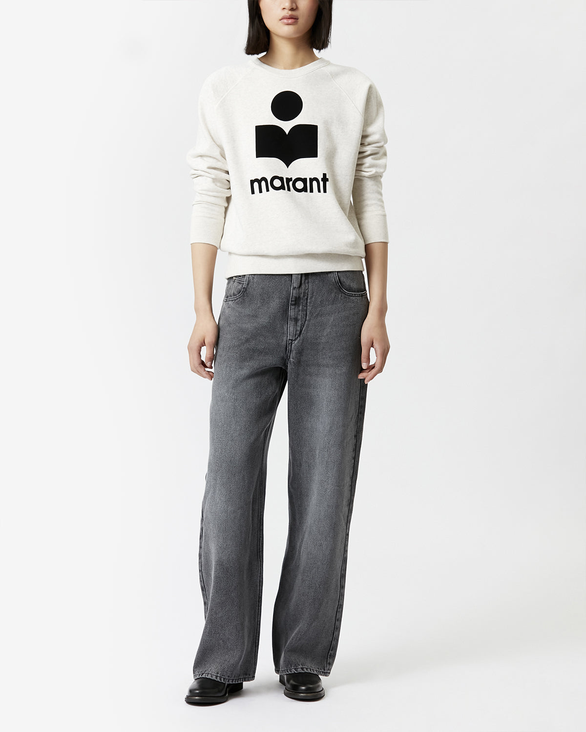 Isabel Marant Milly sweatshirt écru coton manches longues