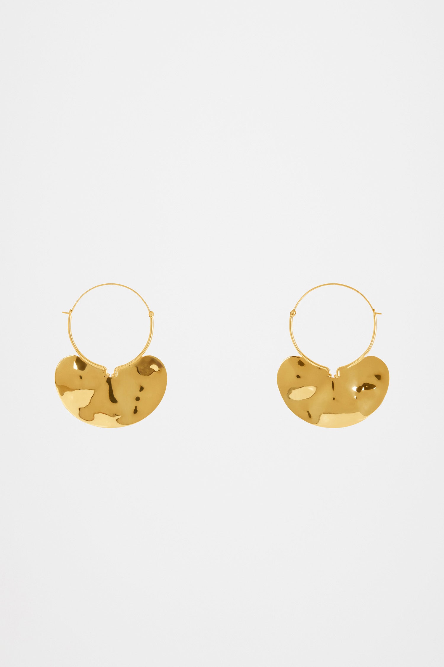 Patou JW012 petites boucles d’oreilles dorées martelées