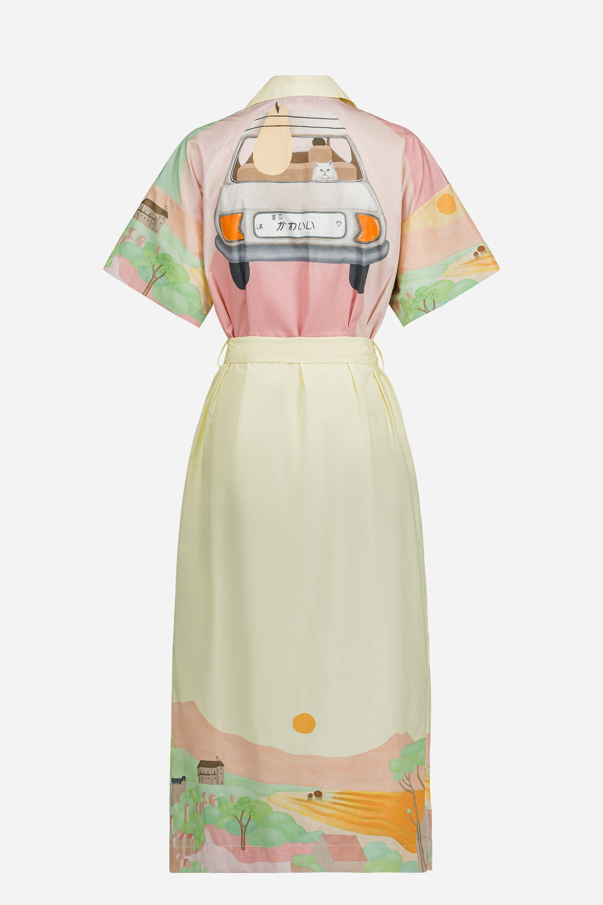 Paul & Joe robe chemisier midi imprimée coton ceinture