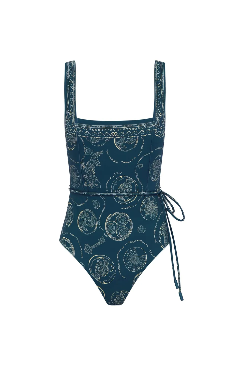 Alemais Lucky Square Neck One Piece maillot une pièce maritime