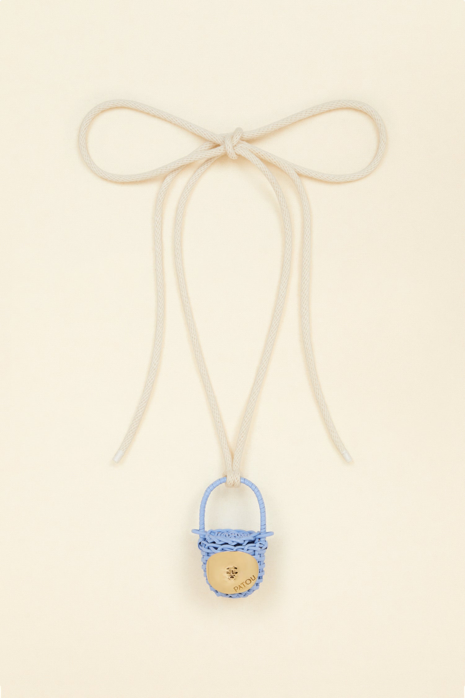 Patou AC023 collier sac seau osier bleu Aurora TU
