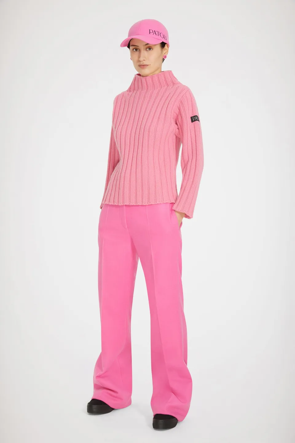 Patou Knitwear pull KN0888052451P laine cachemire rose