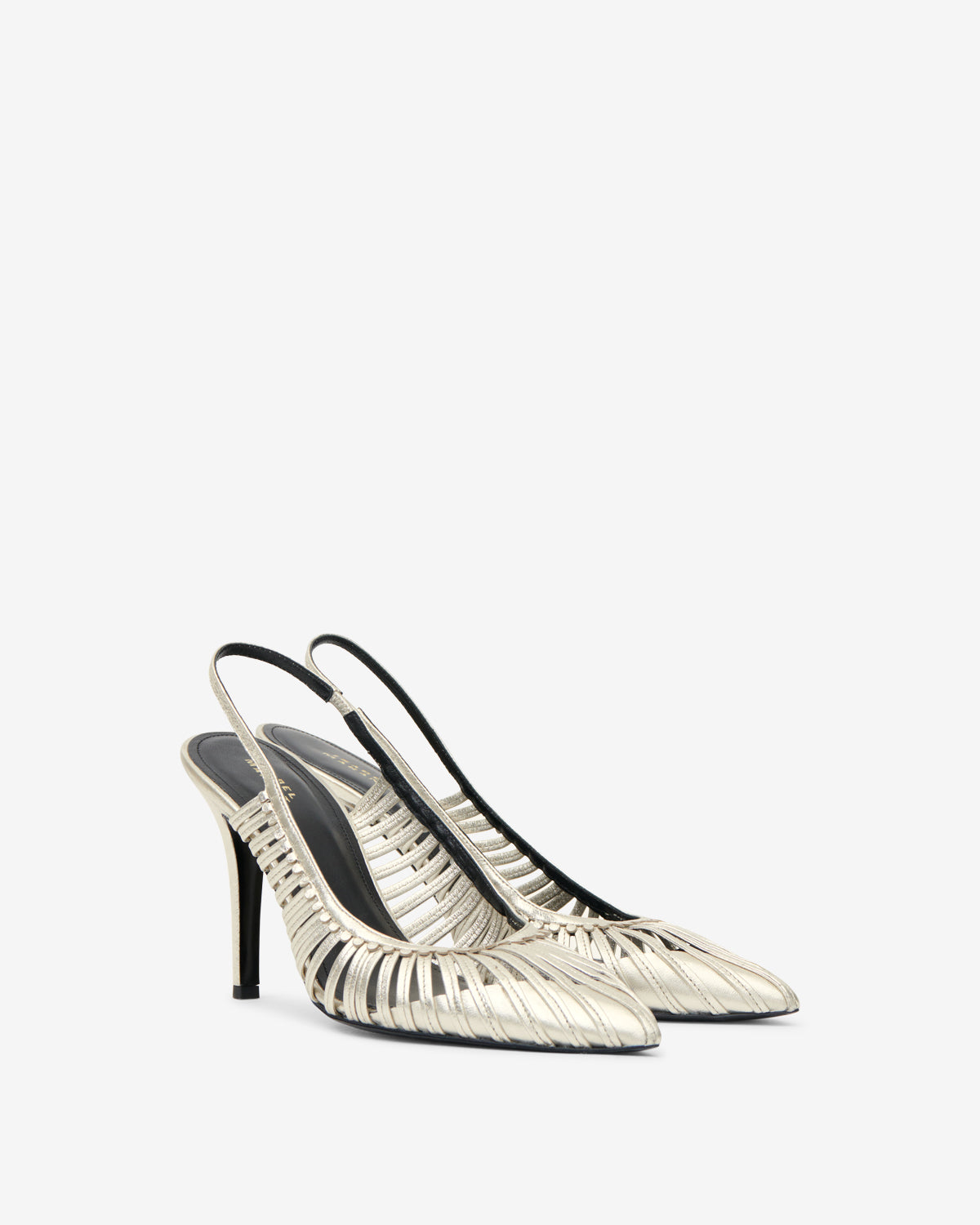Isabel Marant Pysma escarpins clair doré cuir 9 cm