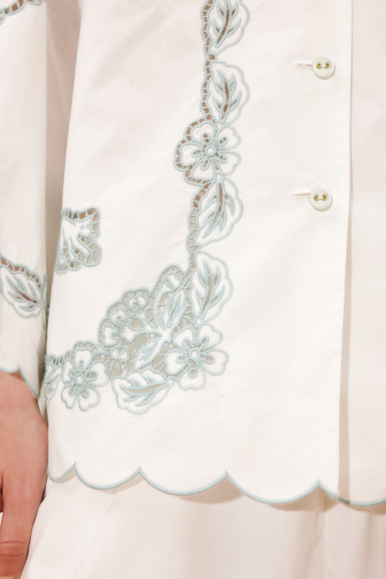 Alemäis Louie chemise coton broderie col camp