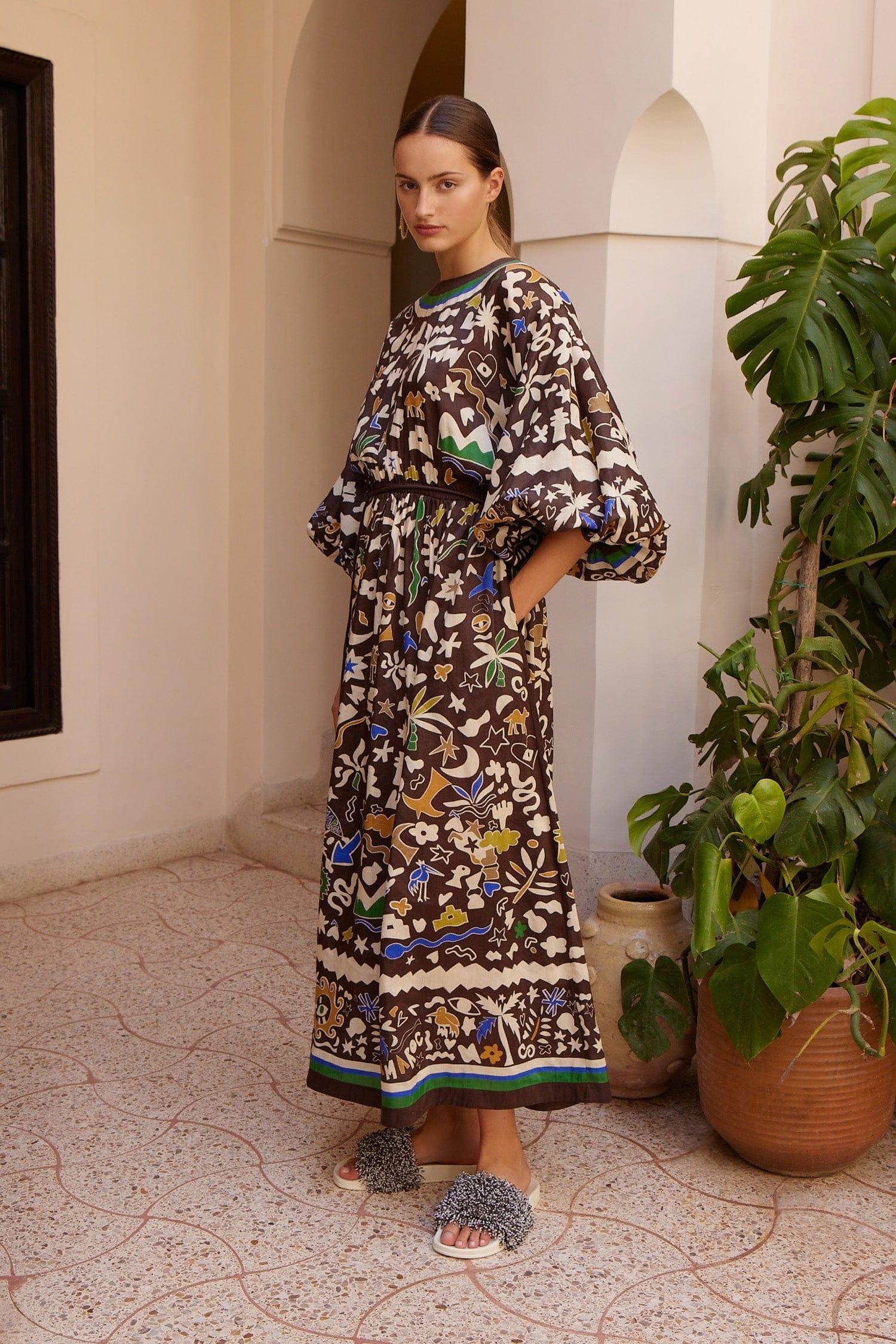 Alemäis Dresses Maroc Midi robe midi ramie 8 AU/UK